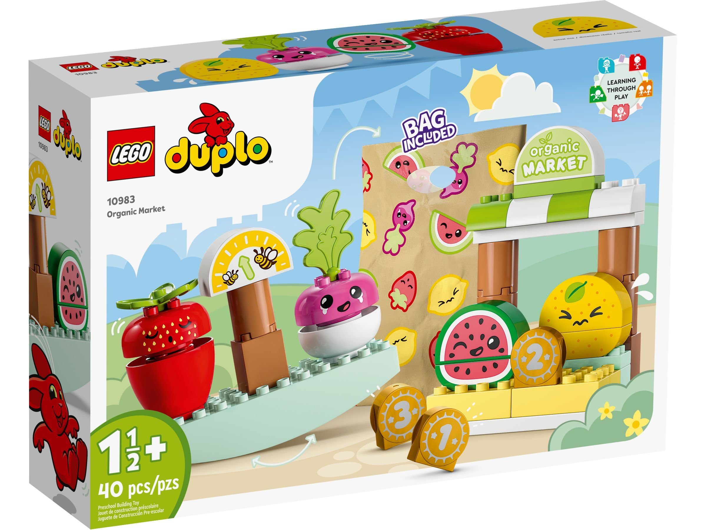 LEGO® LEGO® DUPLO® 10983 Biomarkt Konstruktionsspielsteine, (40 St)