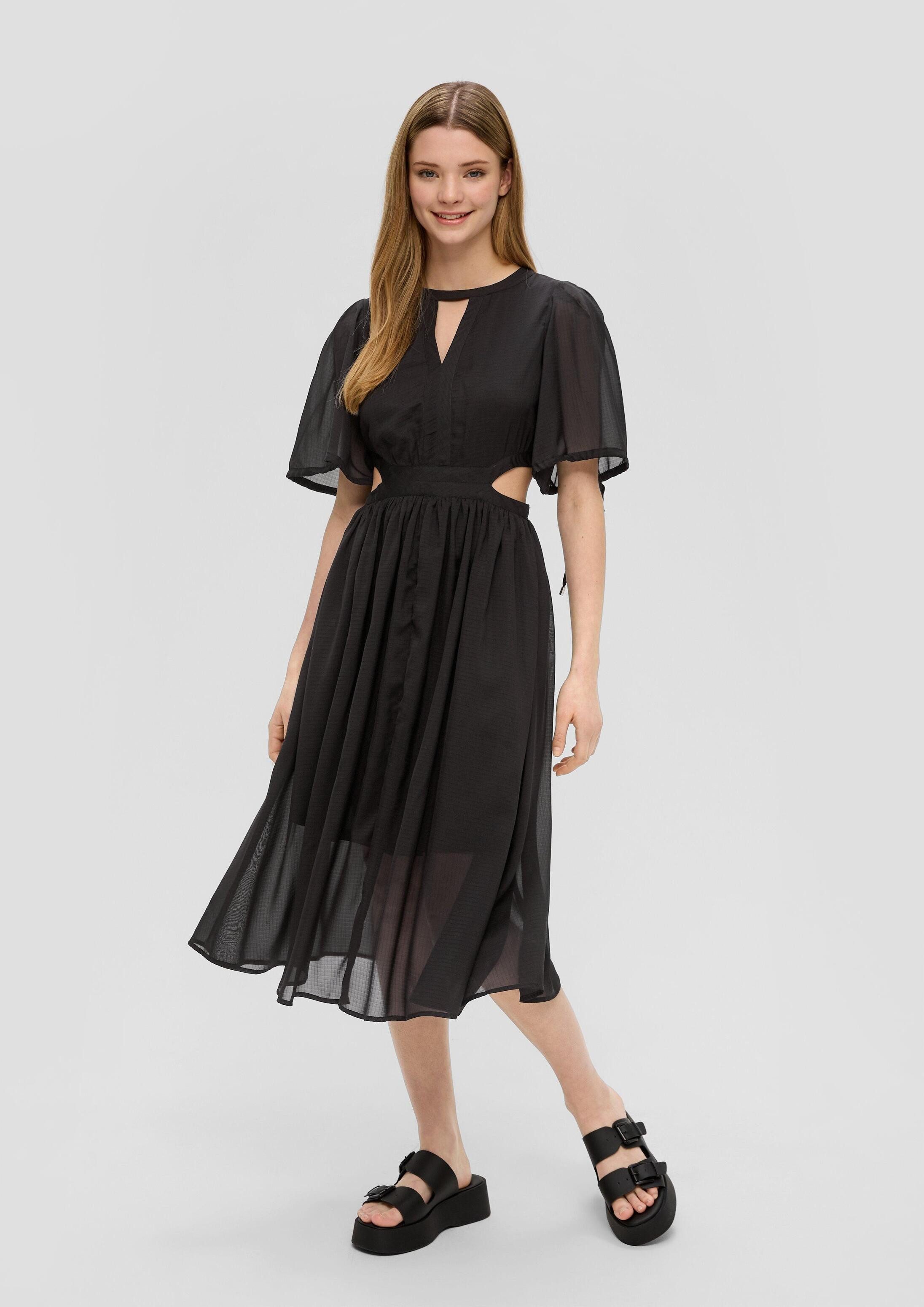 QS Minikleid Kleid Midikleid mit Cut-out