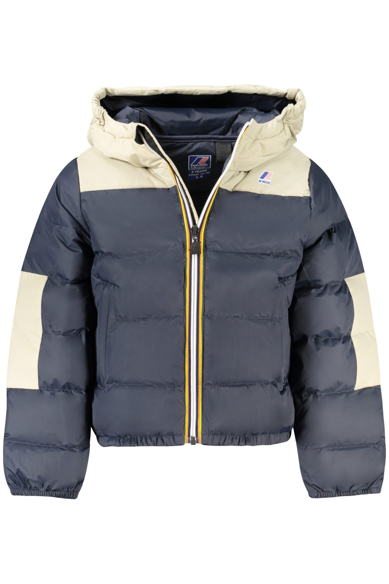 K-Way Outdoorjacke Blaue Kinderjacke mit Kapuze und Reißverschluss - Vielseitig & Stylis