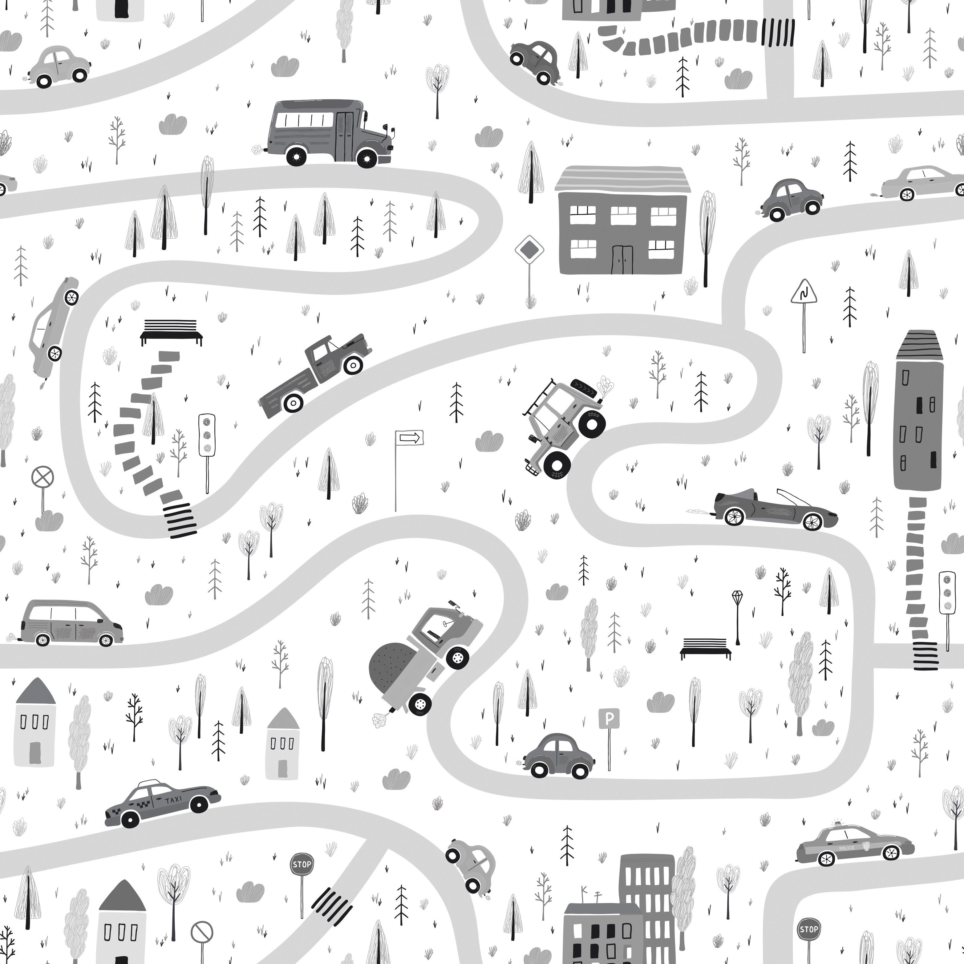 Marburg Kindertapete, Auto, matt, (1 St), günstig online kaufen