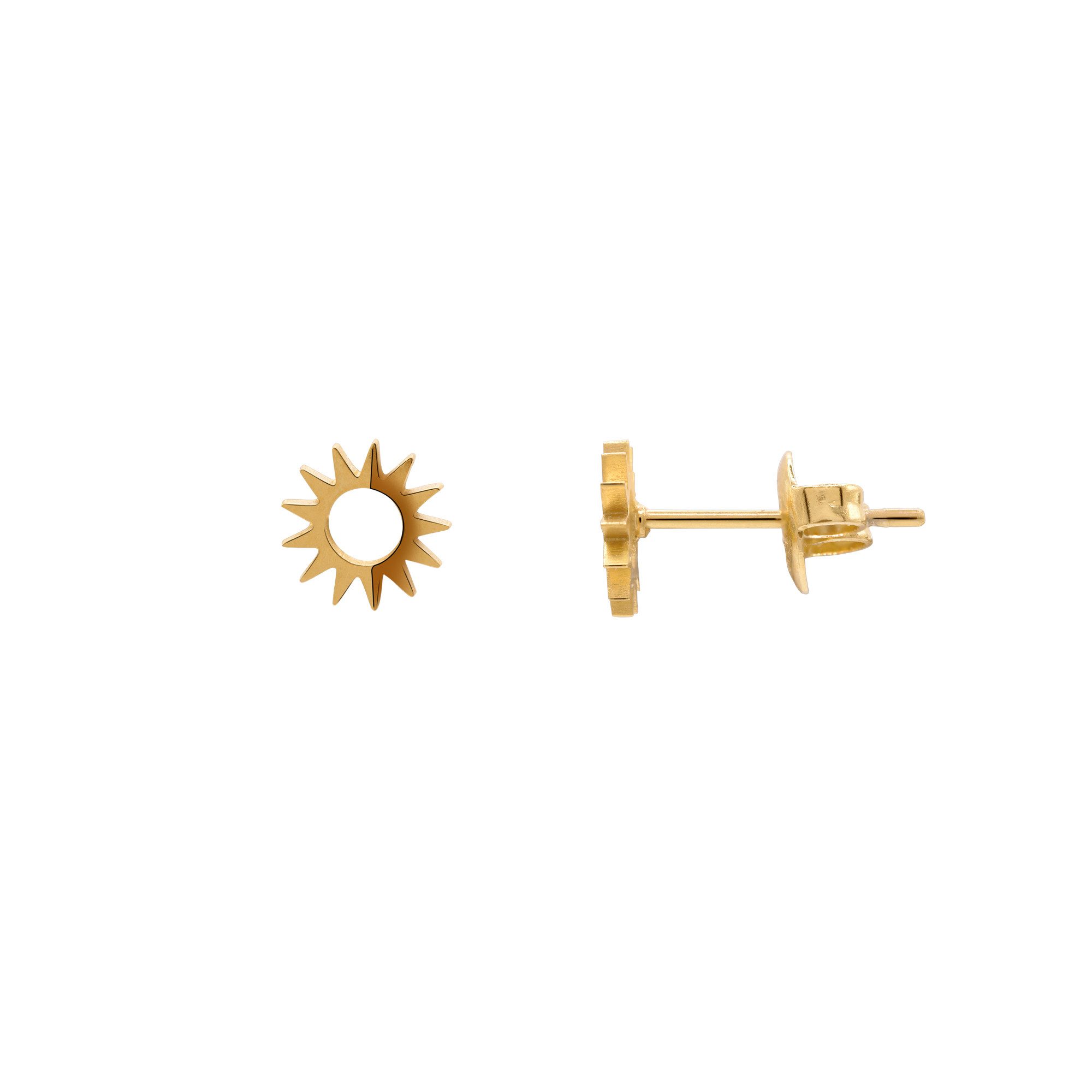 Heideman Paar Ohrstecker Veda goldfarben (Ohrringe, inkl. Geschenkverpackung), Sonne Ohrring