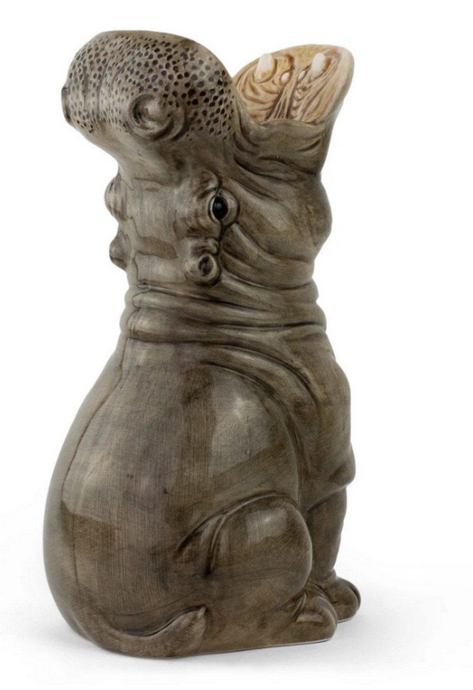 daslagerhaus living Kosmetiktasche Dekovase Hungry Hippo grau L