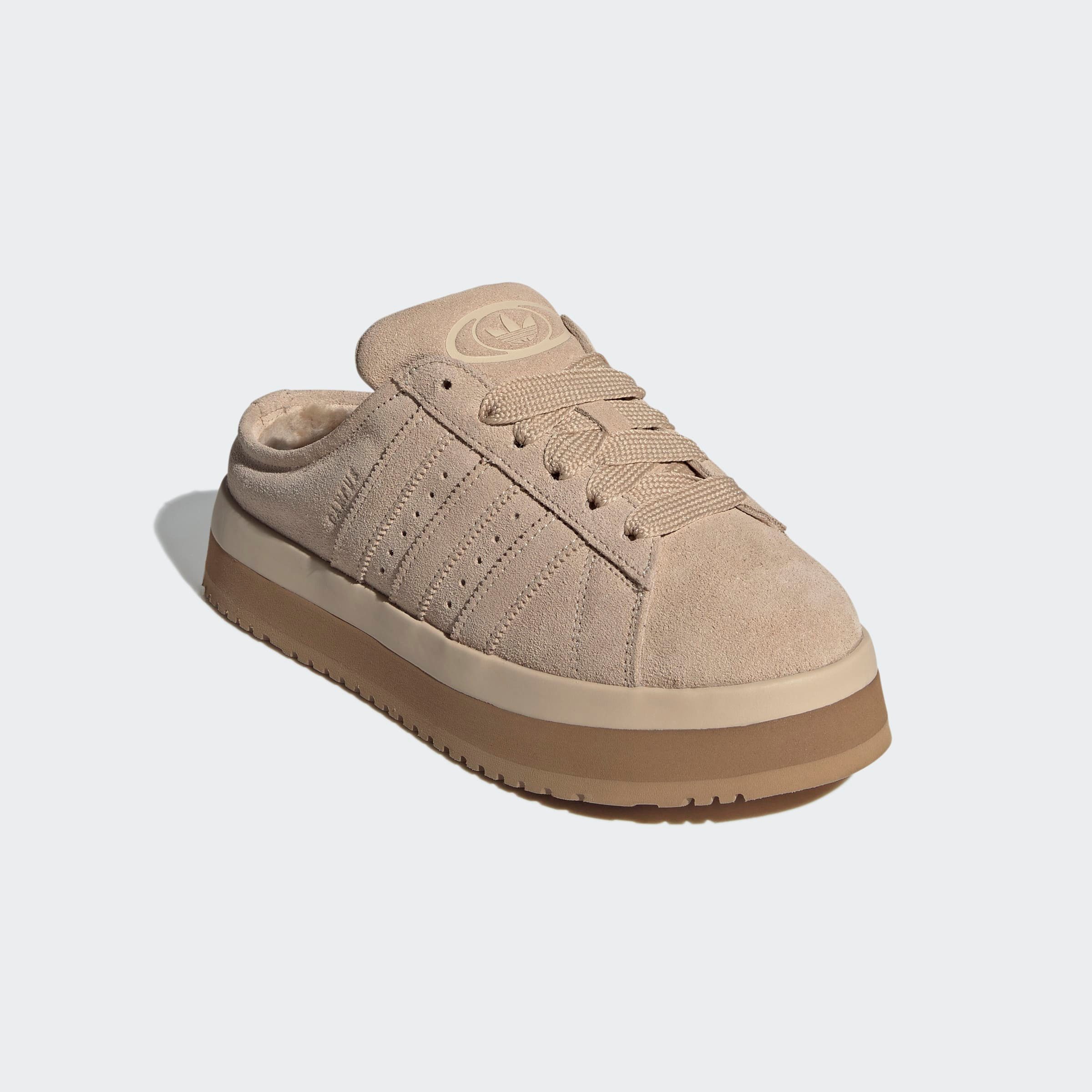 adidas Originals CAMPUS 00ER WINTER LOW Clog Hausschuh, Pantolette, Mule, Slipper mit Plateua für Herbst und Winter
