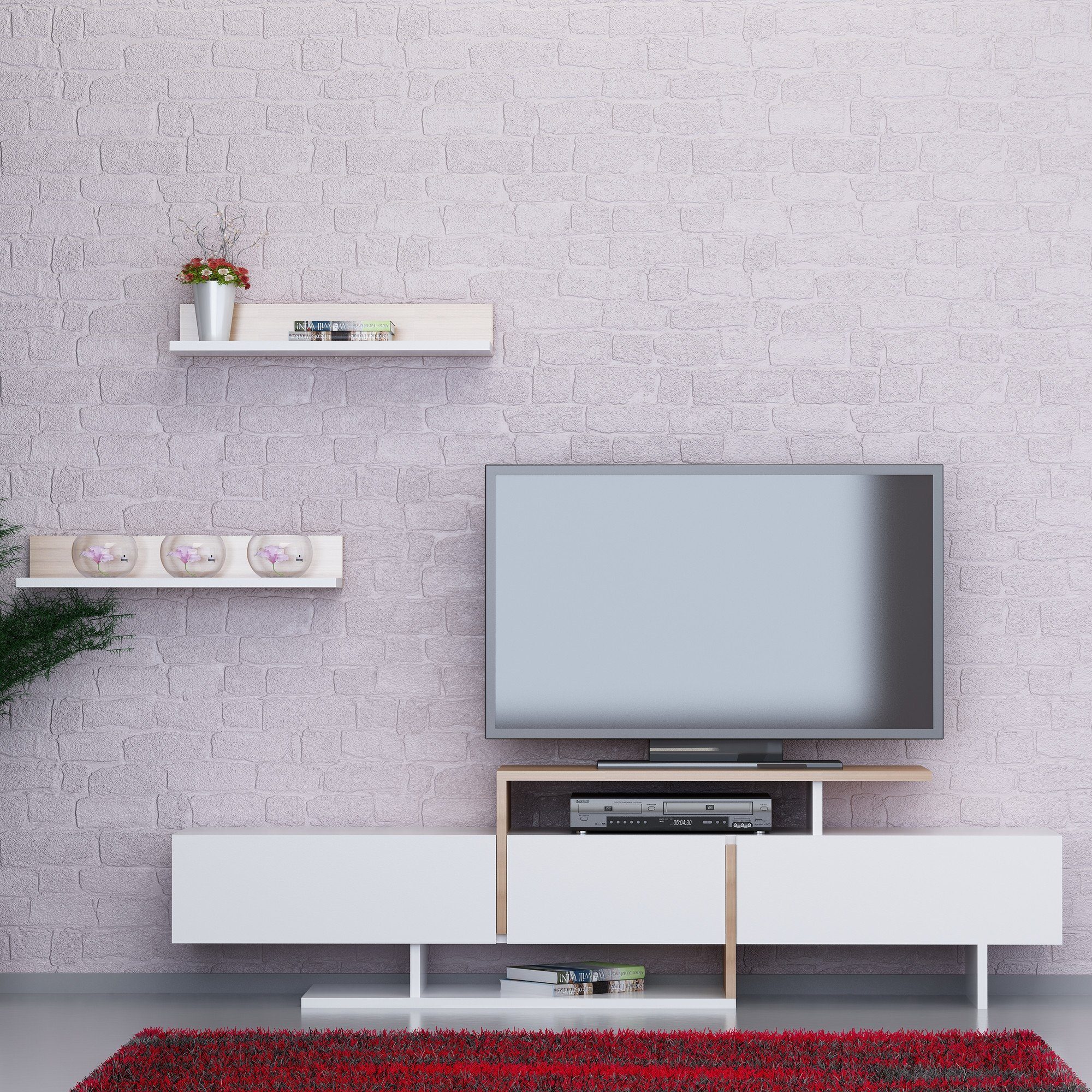 Skye Decor TV-Schrank Schränke, 40x164x30 cm, 100% Melaminbeschichtete Partikelplatte