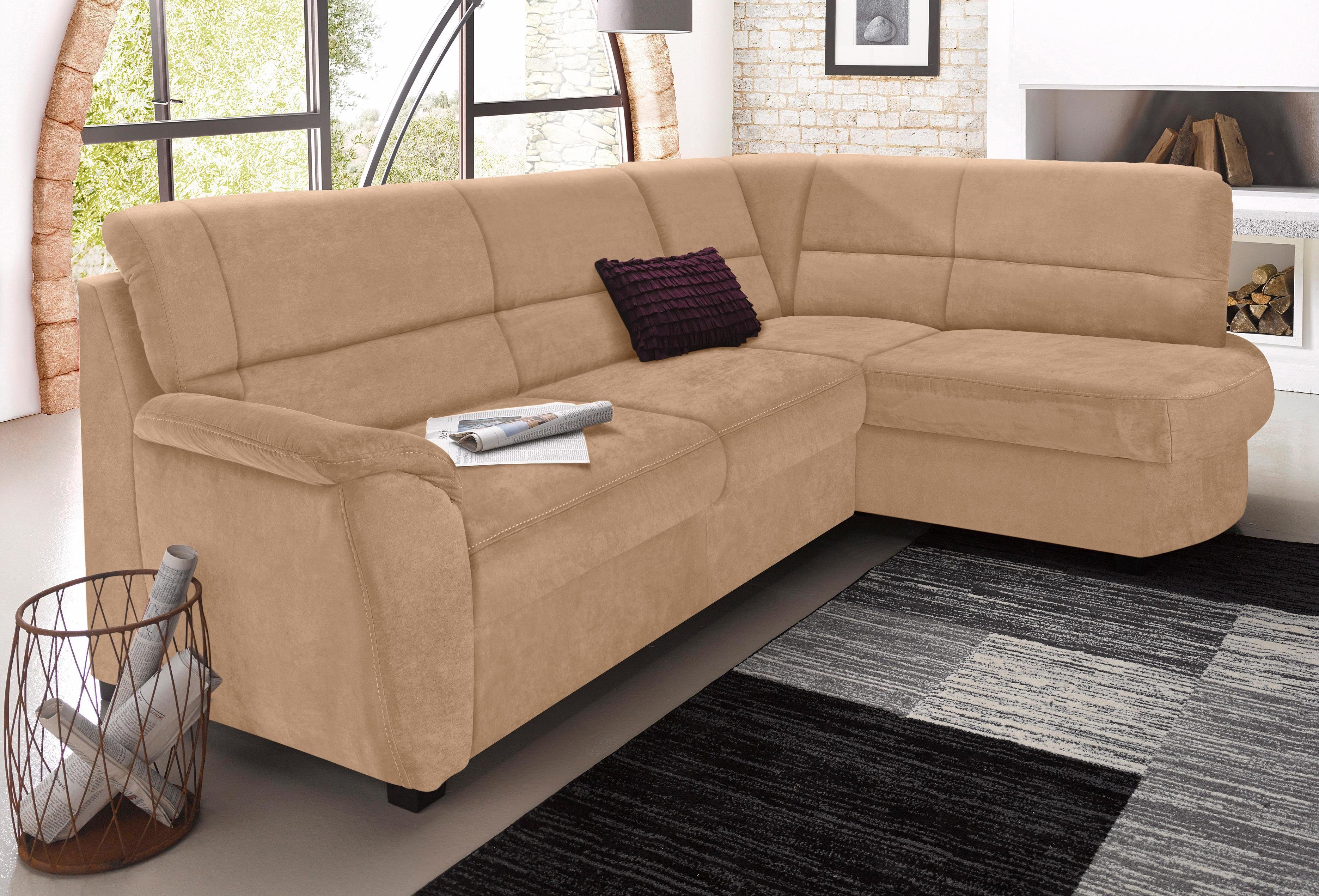 sit&more Ecksofa Pandora L-Form, wahlweise mit Bettfunktion und Bettkasten