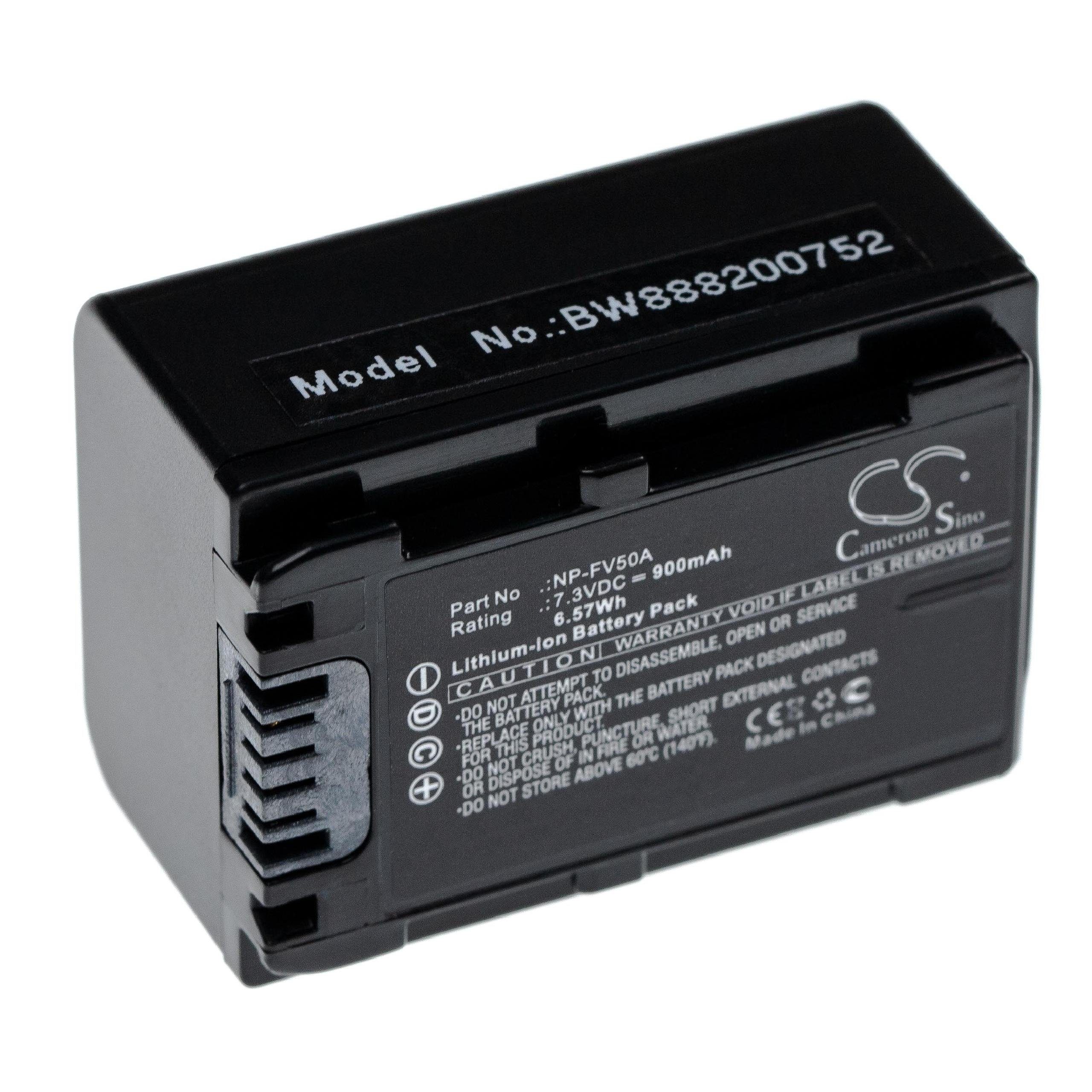 vhbw 900 mAh FDR-AX700, für FDR-AX40, Sony FDR-AX45, passend FDR-AX60, FDR-AX53, Kamera-Akku