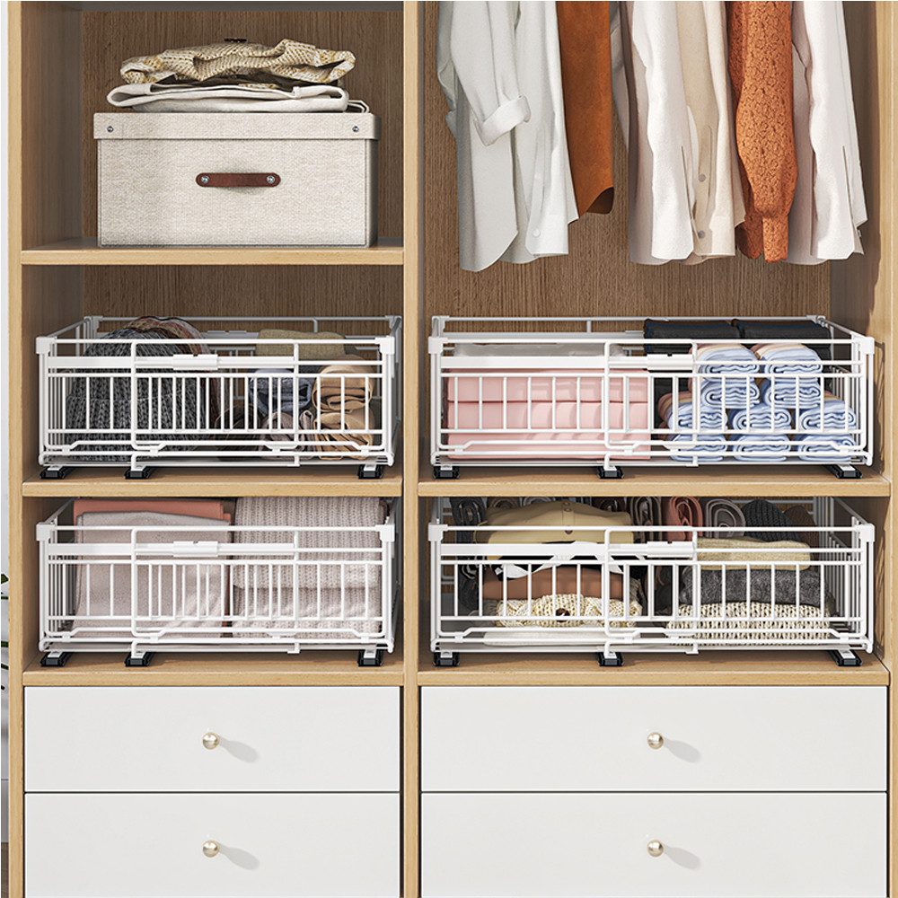 GarveeMore Küchenorganizer-Set 2pcs Ausziehbares Küchenregal für Geschirr & Gewürze platzsparend – Bild 4 von 5
