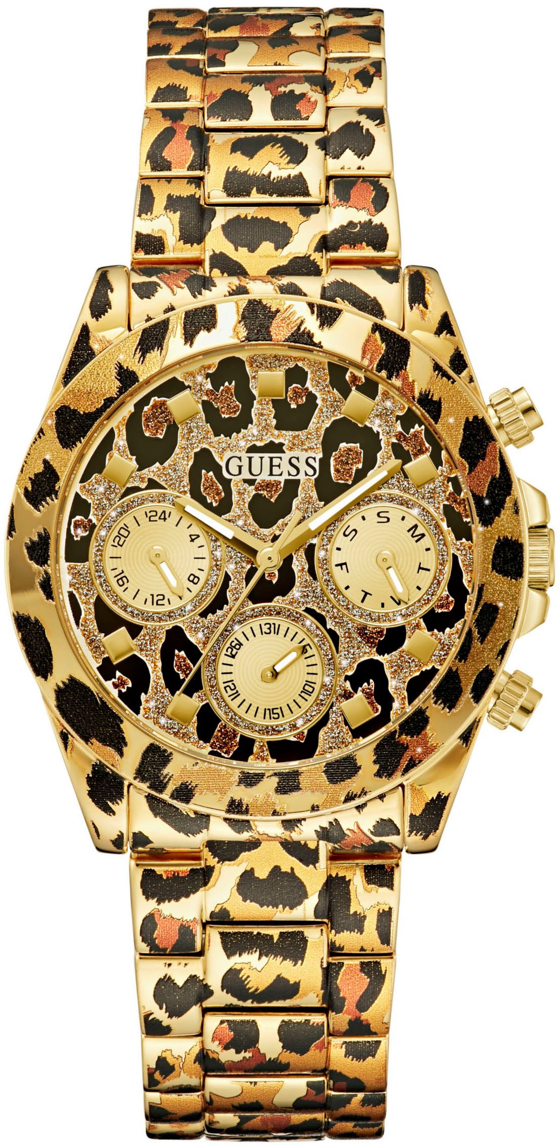 Guess Multifunktionsuhr LEOPARDESS GW0751L1, Quarzuhr, Armbanduhr, günstig online kaufen