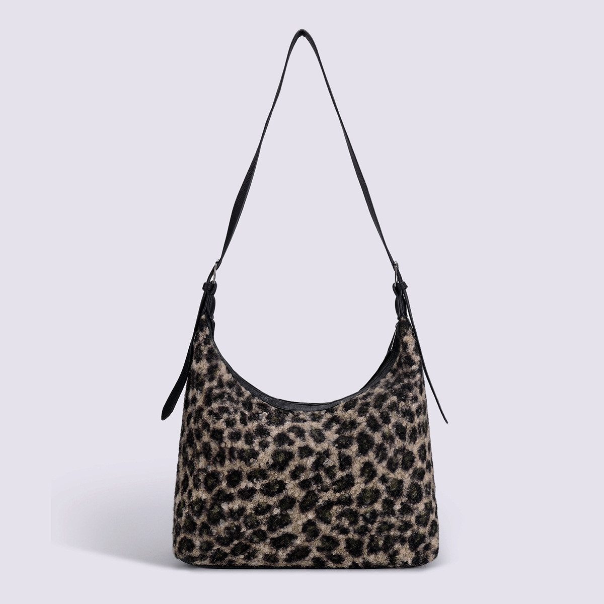 Cocopop Studio Satchel Plüsch Leopard Print Schulter Umhängetasche