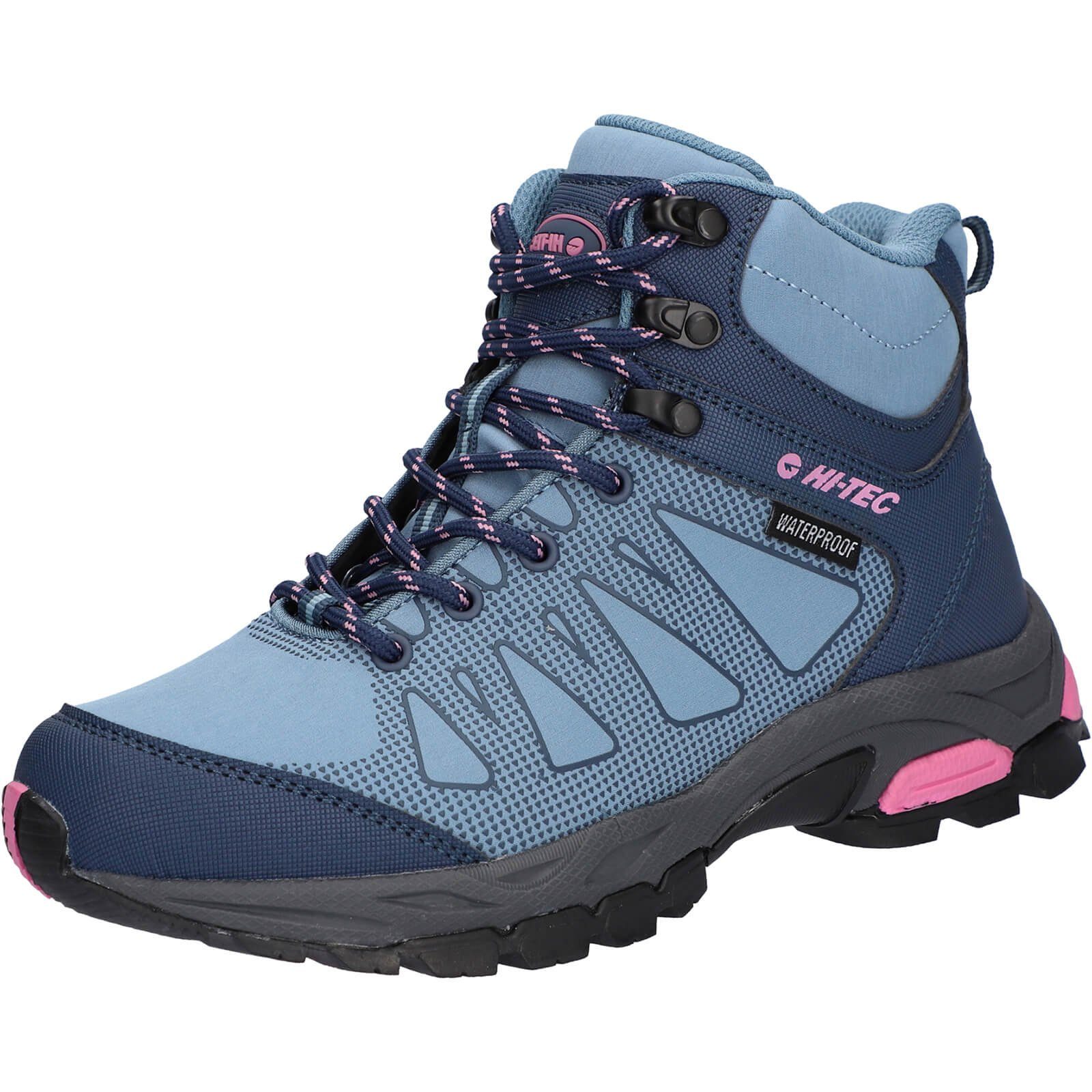 HI-TEC work Raven Mid WP Woman blau/pink Trekkingschuh