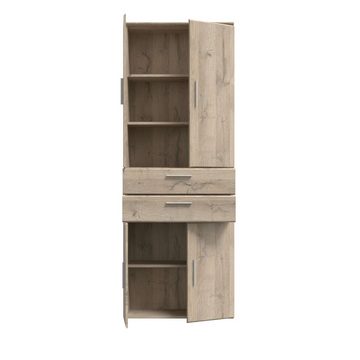 99rooms Highboard Mirdi (Highboard, Schrank), mit 2 Schubladen, 4 Türen, aus Holzwerkstoff