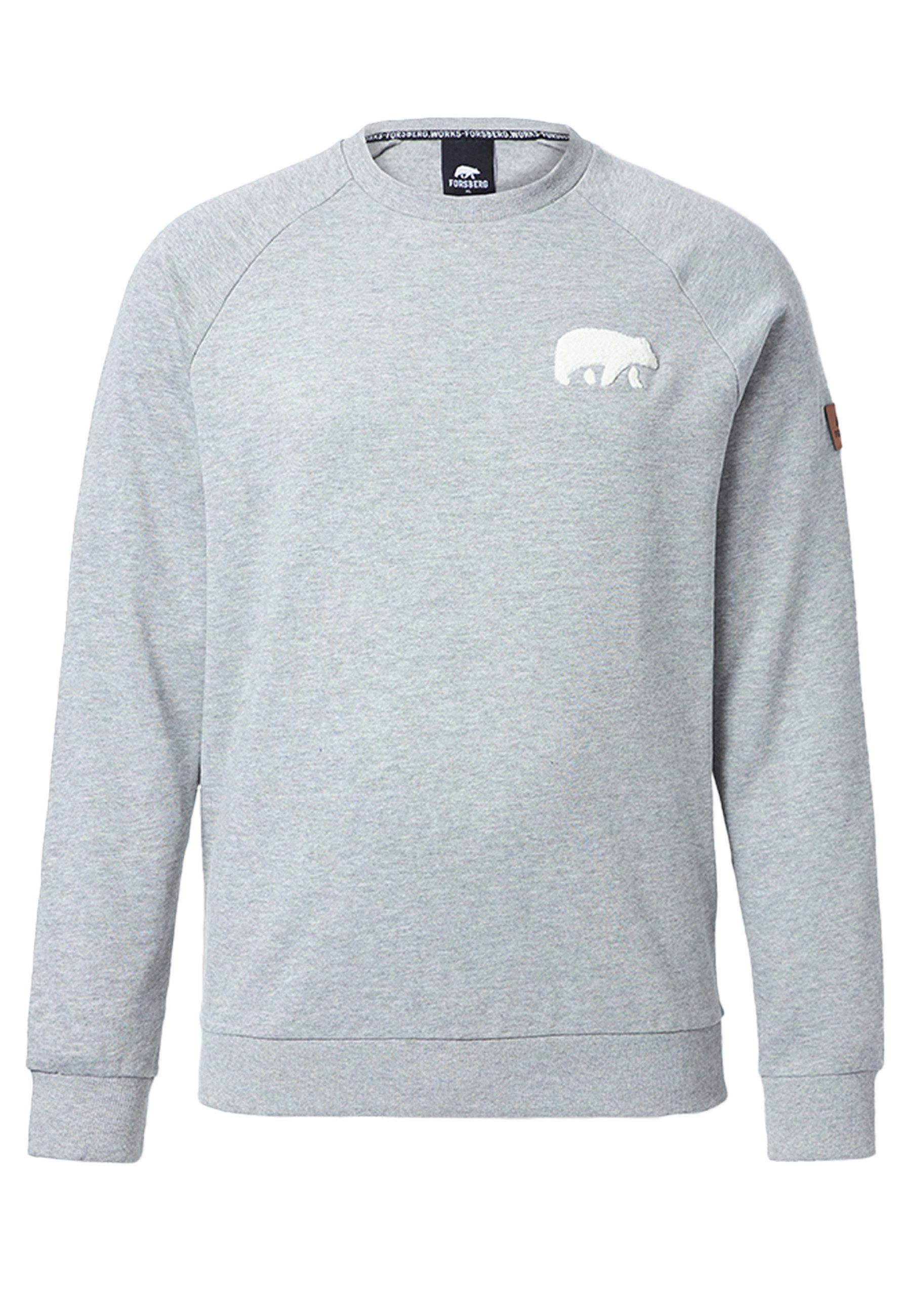 FORSBERG Sweatshirt mit Frottee Logo günstig online kaufen