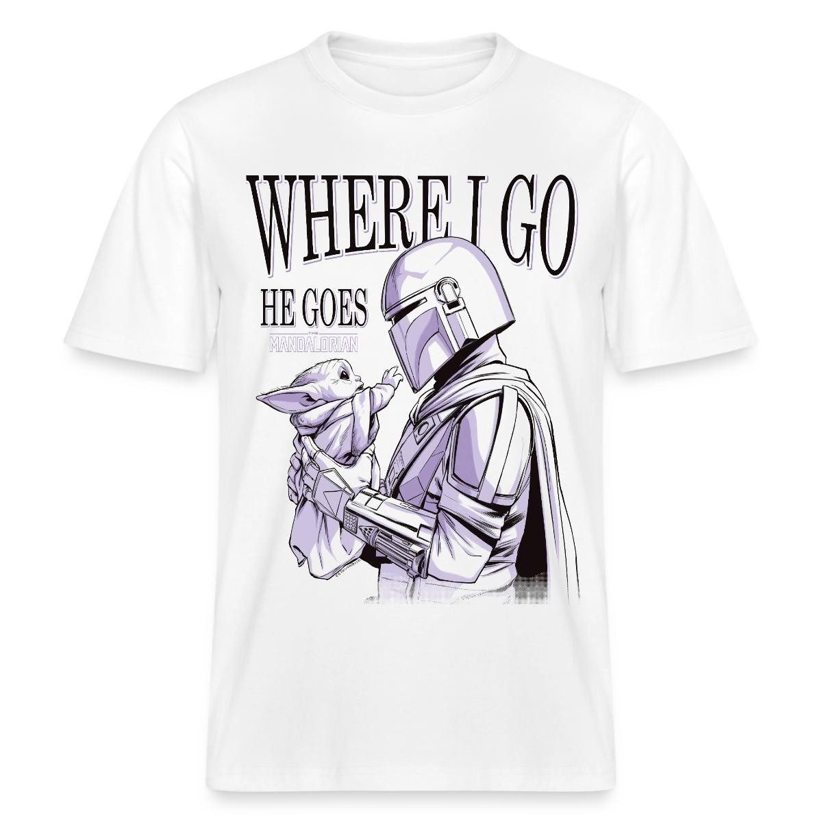 T-Shirt Star Wars: Mandalorian Where I Go Relaxed Fit Unisex T-Shirt