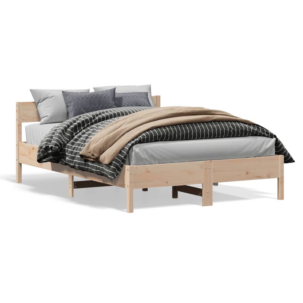 vidaXL Bett Massivholzbett ohne Matratze 140x200 cm Kiefernholz günstig online kaufen