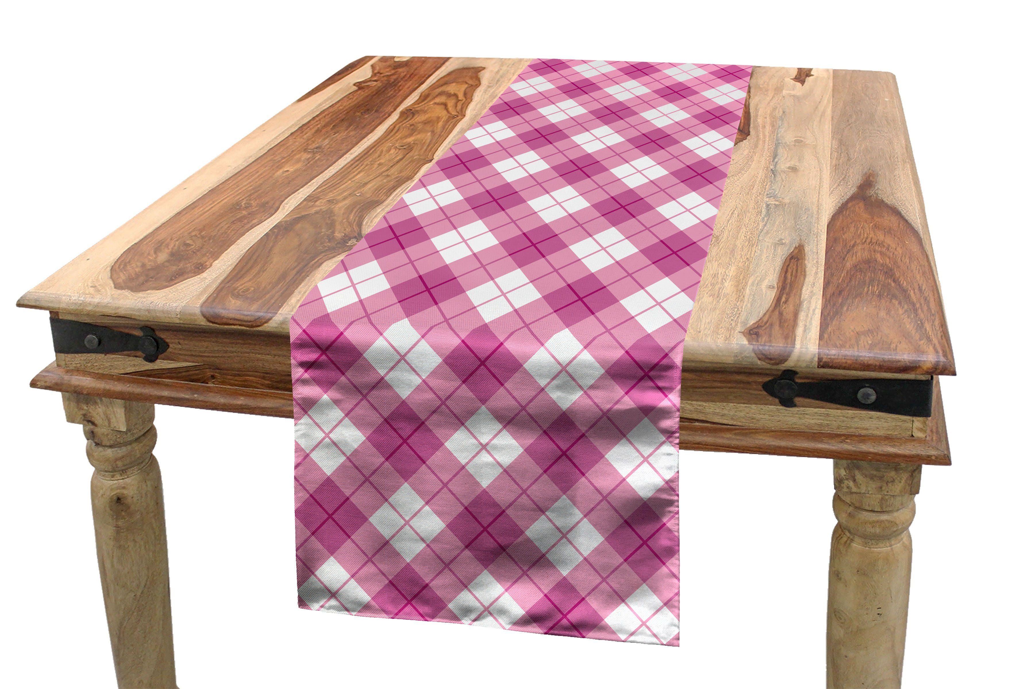 Abakuhaus Tischläufer Esszimmer Küche Rechteckiger Dekorativer Tischläufer, Geometrisch Diagonal Pastellfarbe