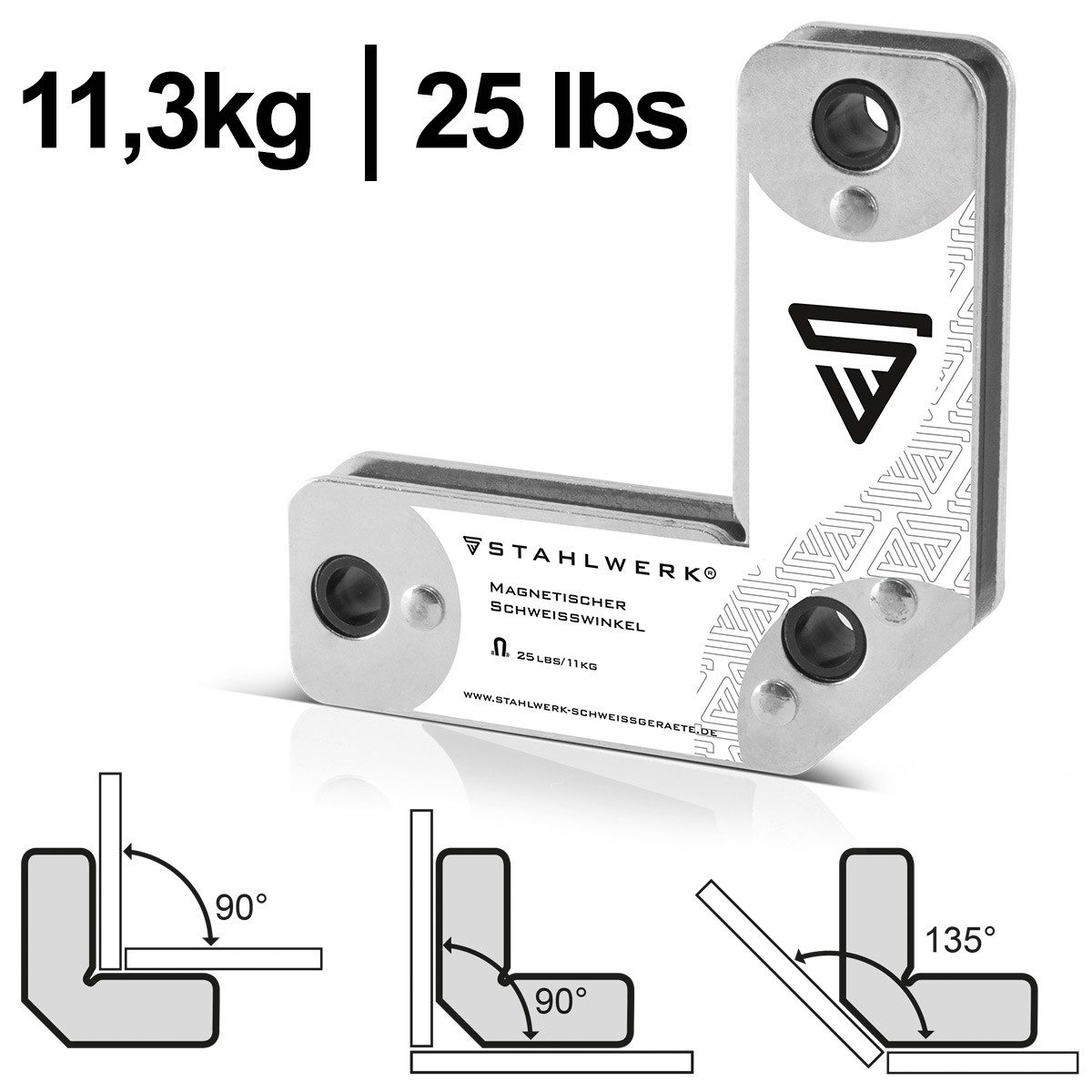STAHLWERK Elektrowerkzeug-Set 4er Set Magnet-Schweißwinkel 11,3 kg