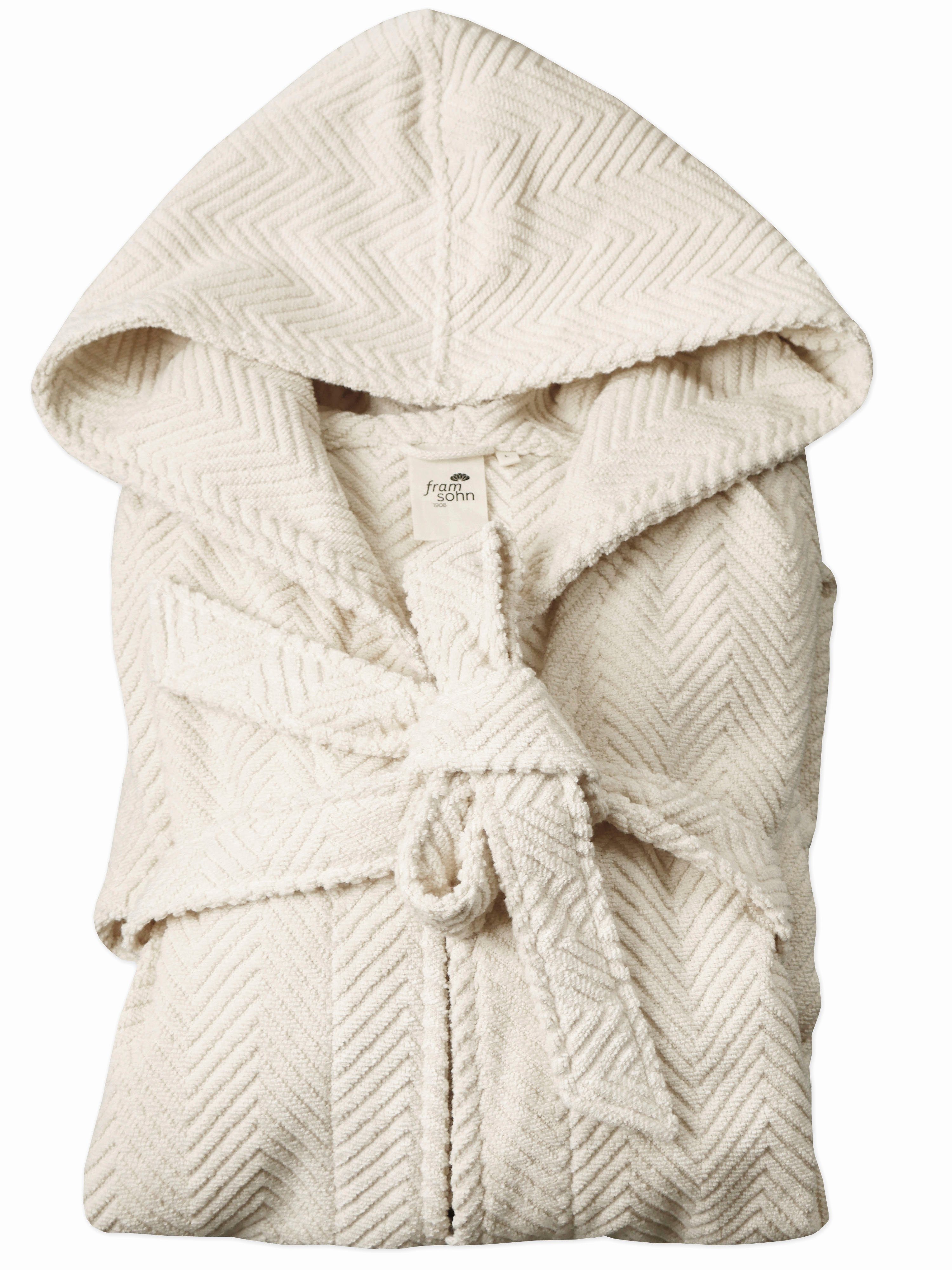 framsohn frottier Damenbademantel Ocean Bio, Langform, Frottier, Kapuze, Gü günstig online kaufen