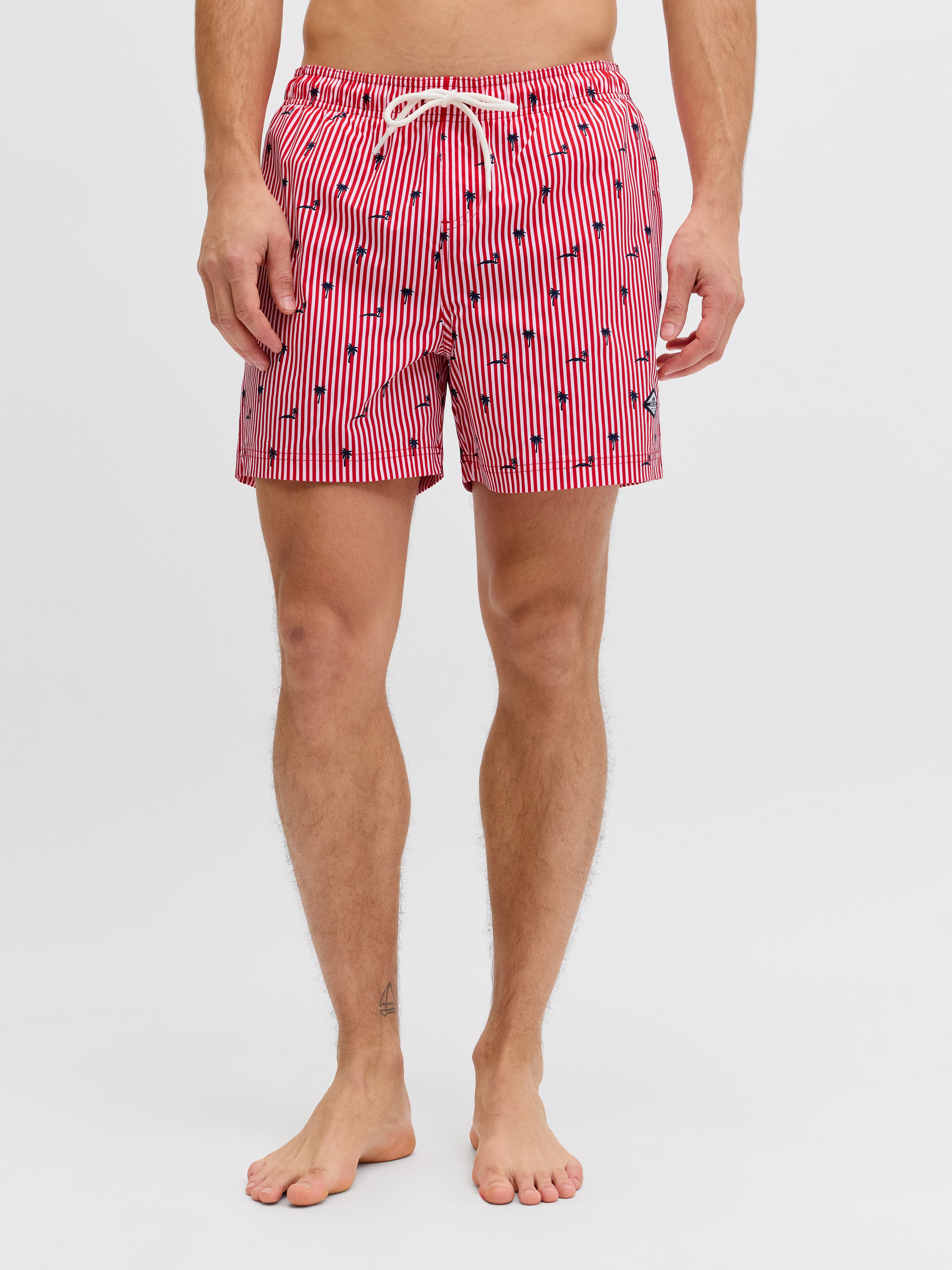 Jack & Jones Badeshorts JPSTMAUI BREEZE MINI STRIPE SWIM SRT SN Kunstfaser, normal geschnitten