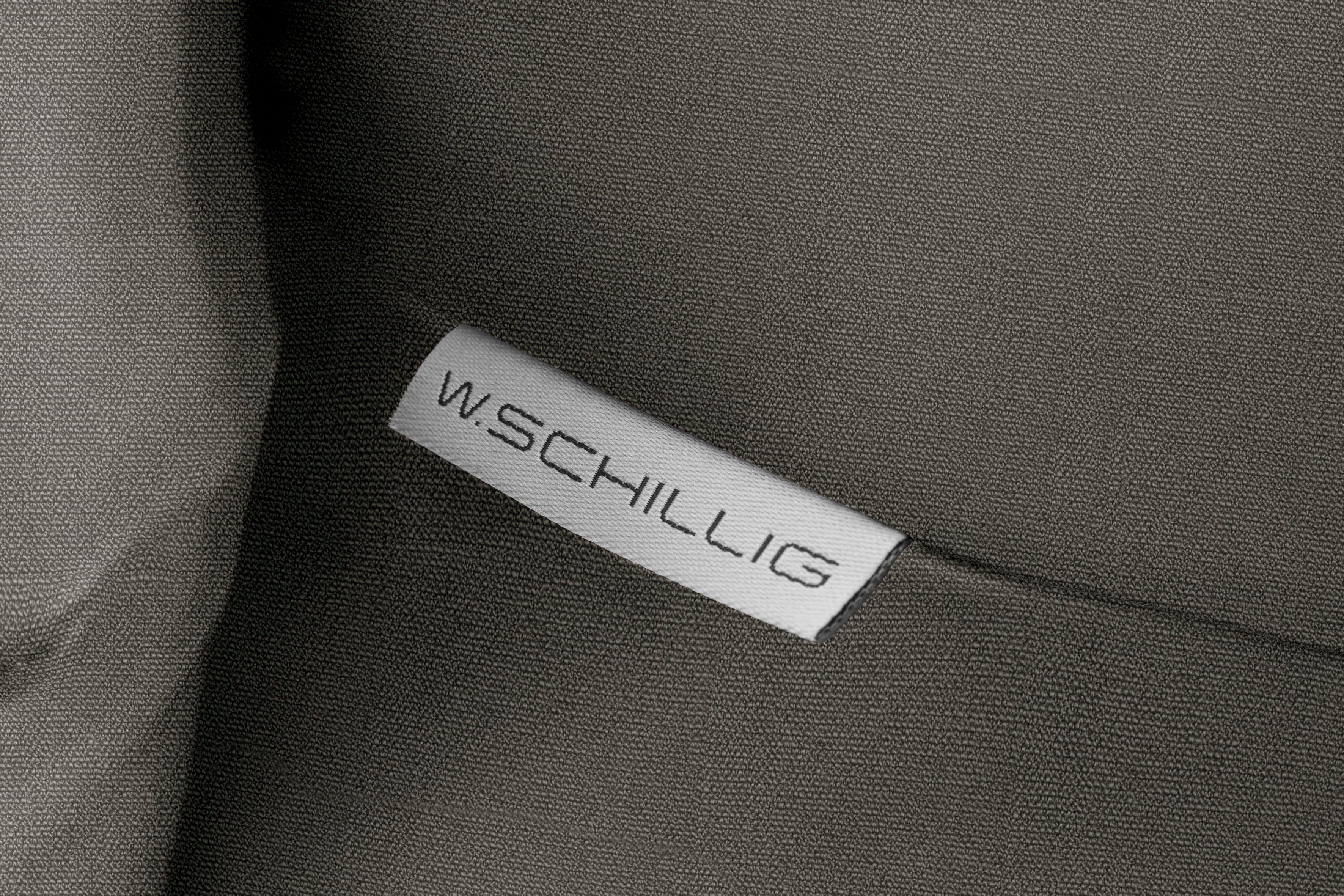 W.SCHILLIG 2,5-Sitzer sherry, in Schwarz, Kopfstützenverstellung, 214 Breite cm Metallfüße