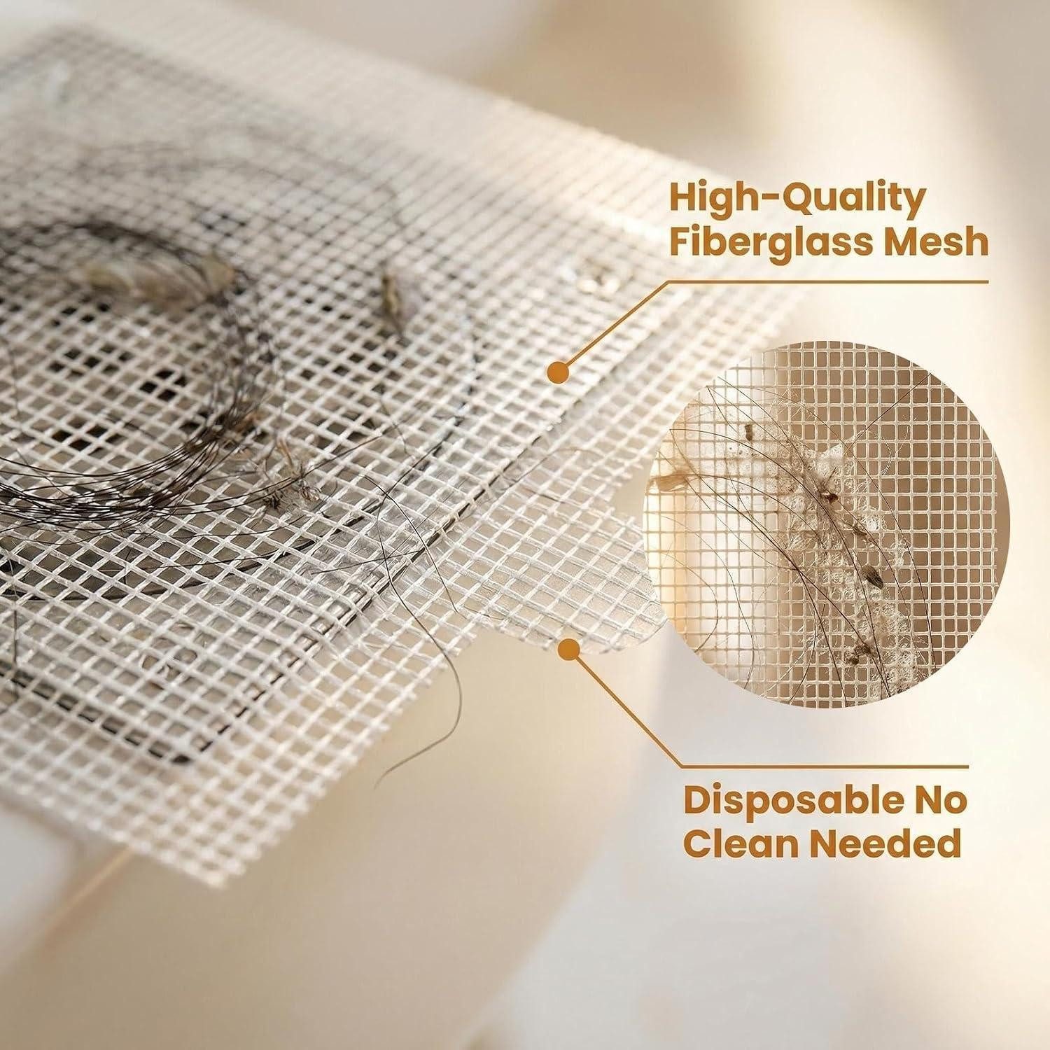LuxusKollektion Duschablauf Duschabfluss Haarsieb 40Stk 15x15cm Fiberglas Mesh – Bild 4 von 5