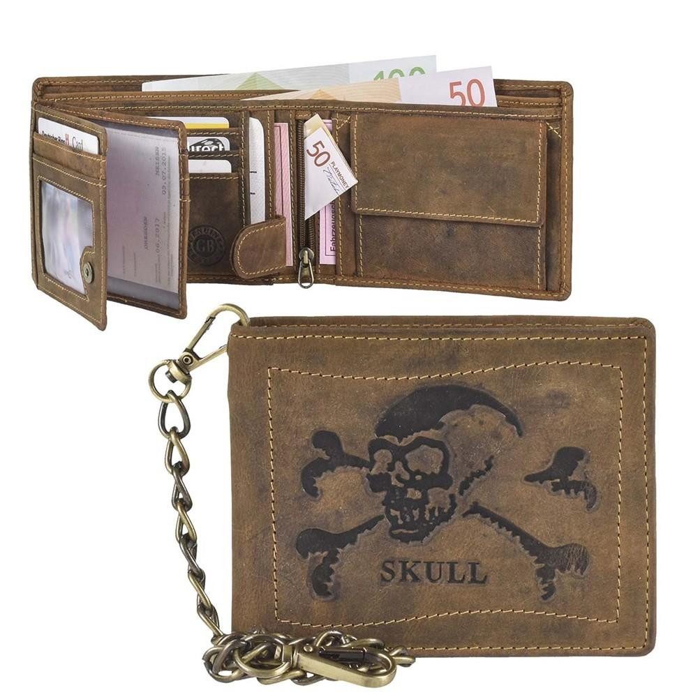 Greenburry Geldbörse Vintage Biker (oA), Bikerbörse, Lederbörse, Kettenbörse