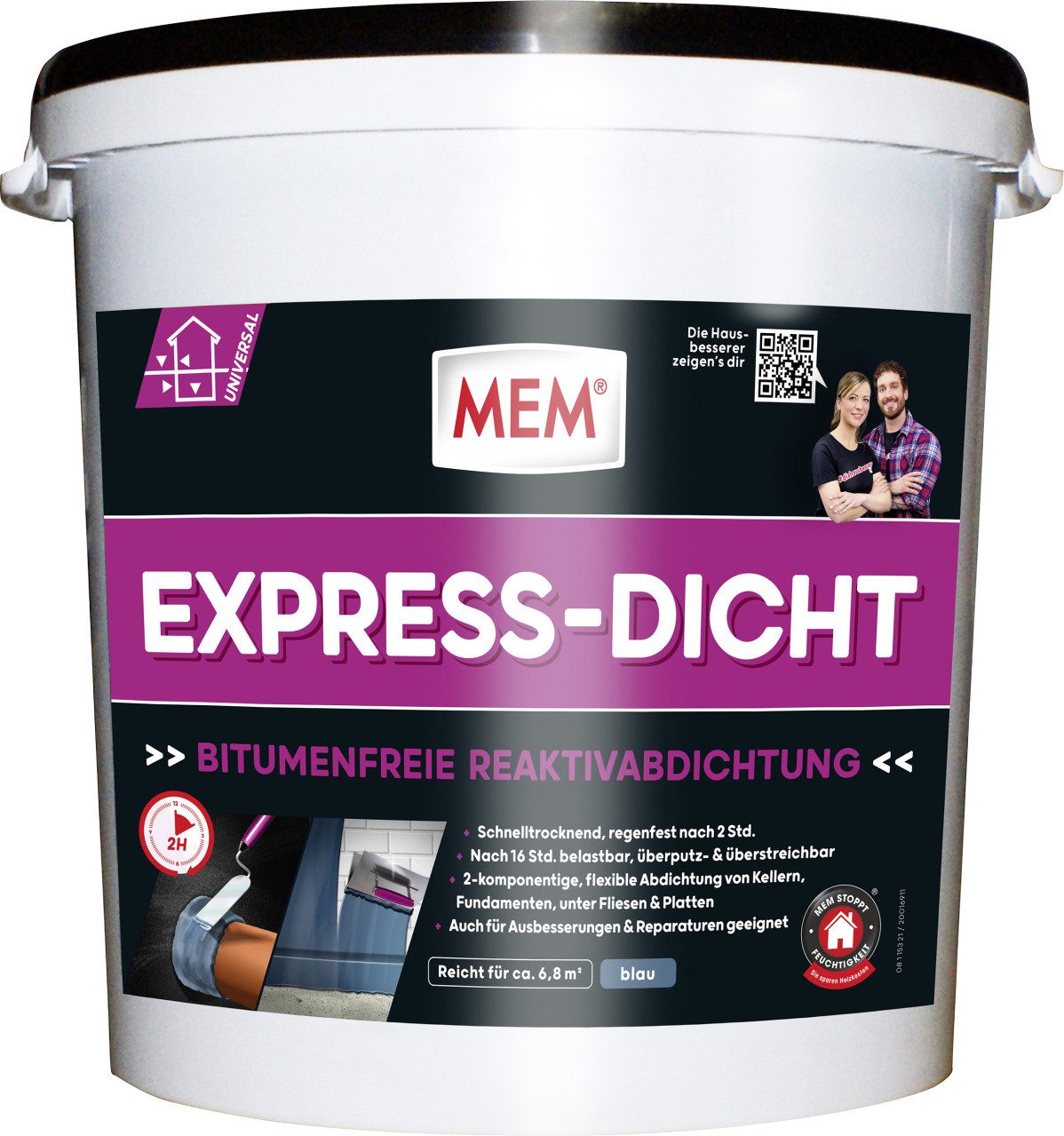 MEM Bauchemie Fliesenaufkleber MEM Express-Dicht 25 kg