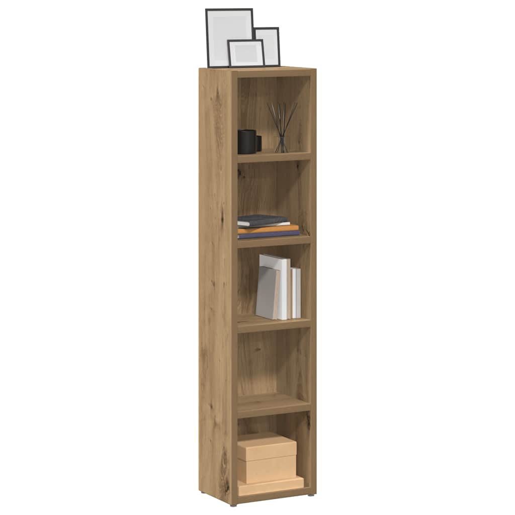 vidaXL CD-Regal CD-Regale 2 Stk. Artisan-Eiche 21x16x93,5 cm Holzwerkstoff, günstig online kaufen