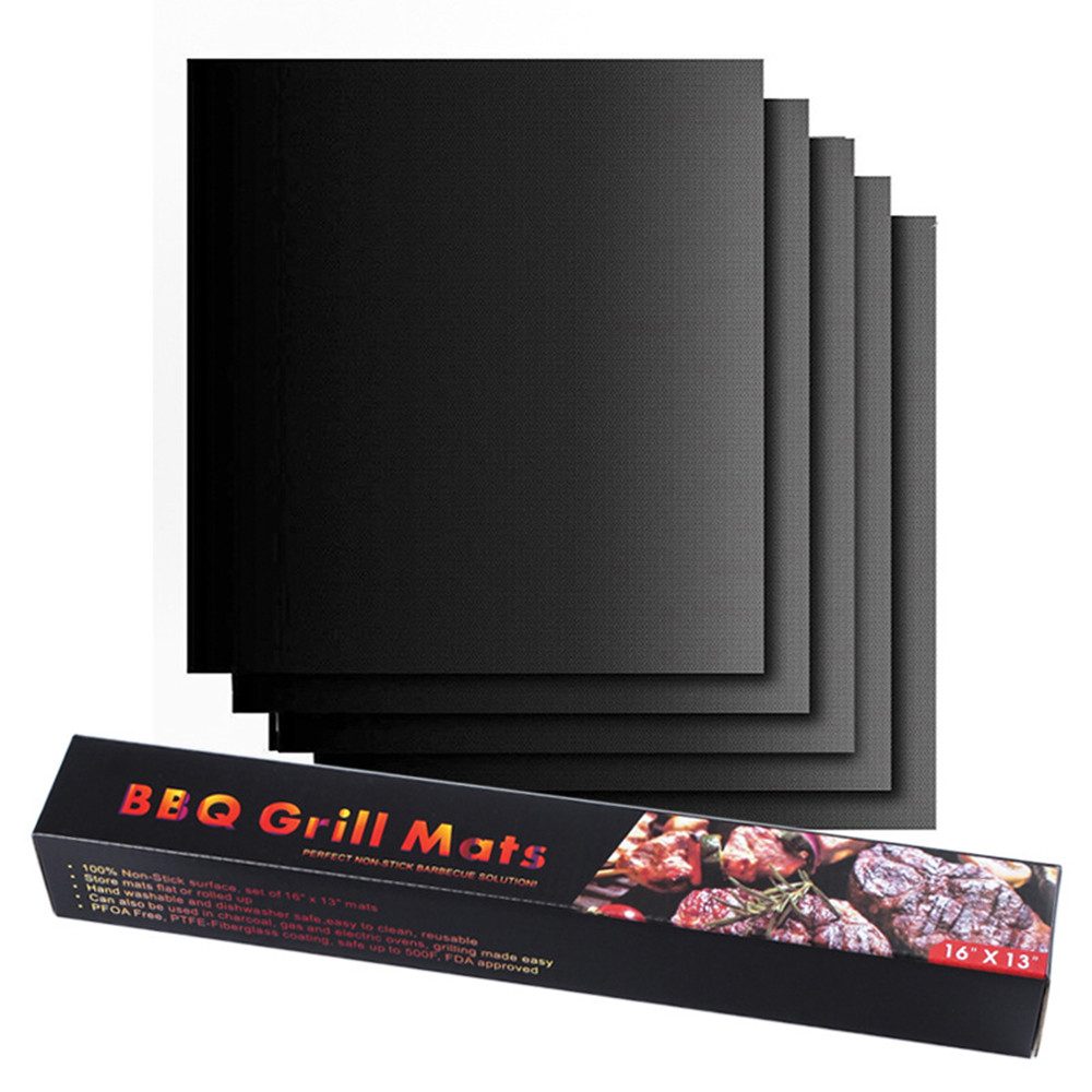 Zaewry Grillplatte BBQ Grillmatte, Gasgril Backpapier Backmatten (2-St), zum Grillen von Fleisch, Gemüse, Kochen, Backen, Grillen und Backen