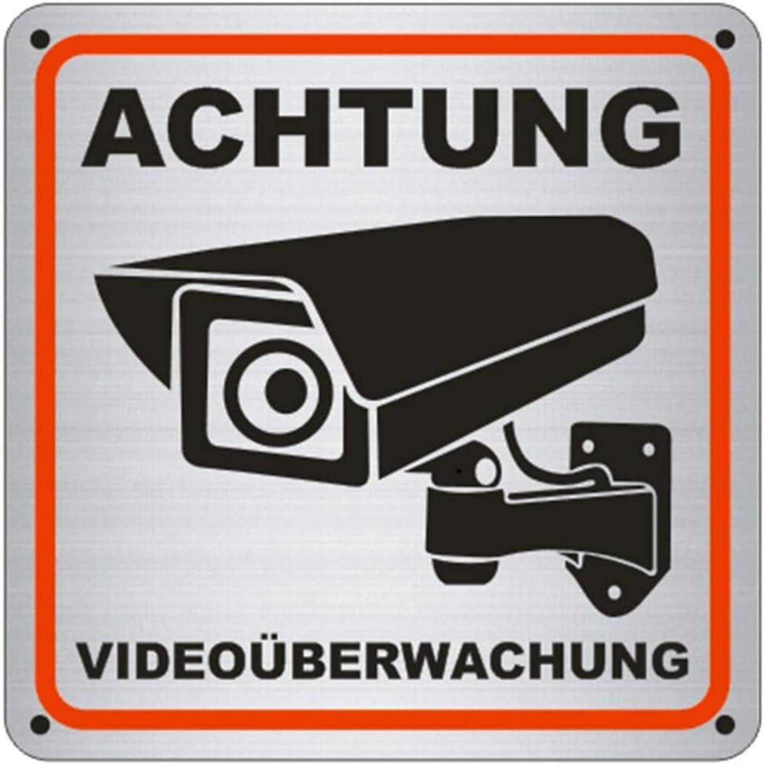 LuxusKollektion Kochbesteckhalter Achtung Videoüberwachung Schild Aluminium günstig online kaufen