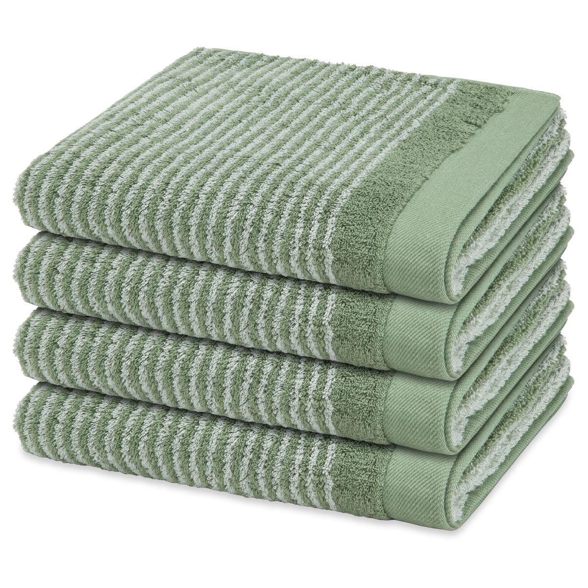 ROSS Handtuch Set Stripes, Frottee (Spar-Set, 4-St), 4 X Handtuch im Set - Baumwolle - Saugstark