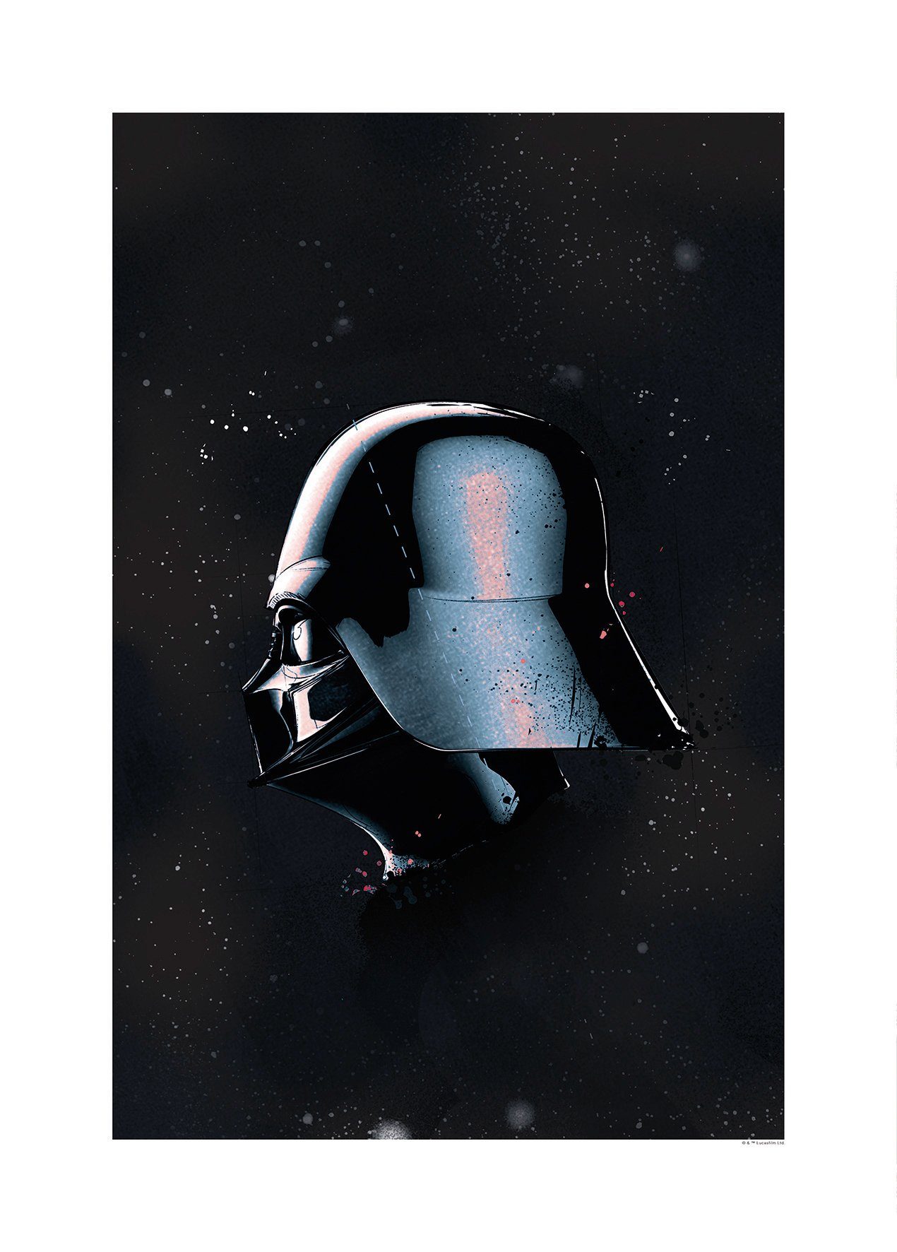 Komar Bild Star Wars Classic Helmets Vader, Star Wars (1 St), Wandbild zur Dekoration im Kinderzimmer - ohne Rahmen