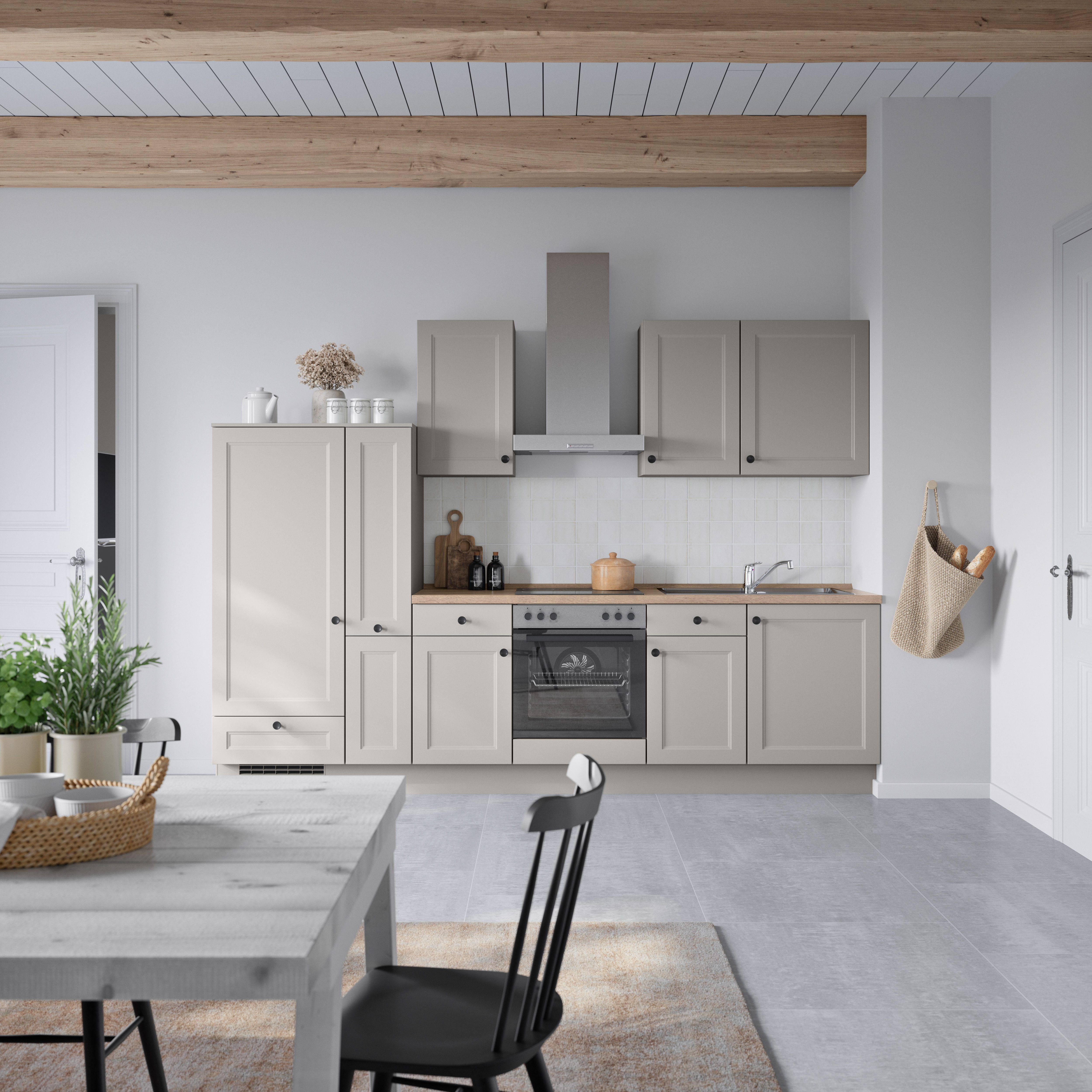 nobilia® Küchenzeile "Cascada I", NEU: individuell anpassbar mit gratis Profi-Beratung, vormontiert, Breite 300 cm, Ausrichtung wählbar, wahlw. mit E-Geräten
