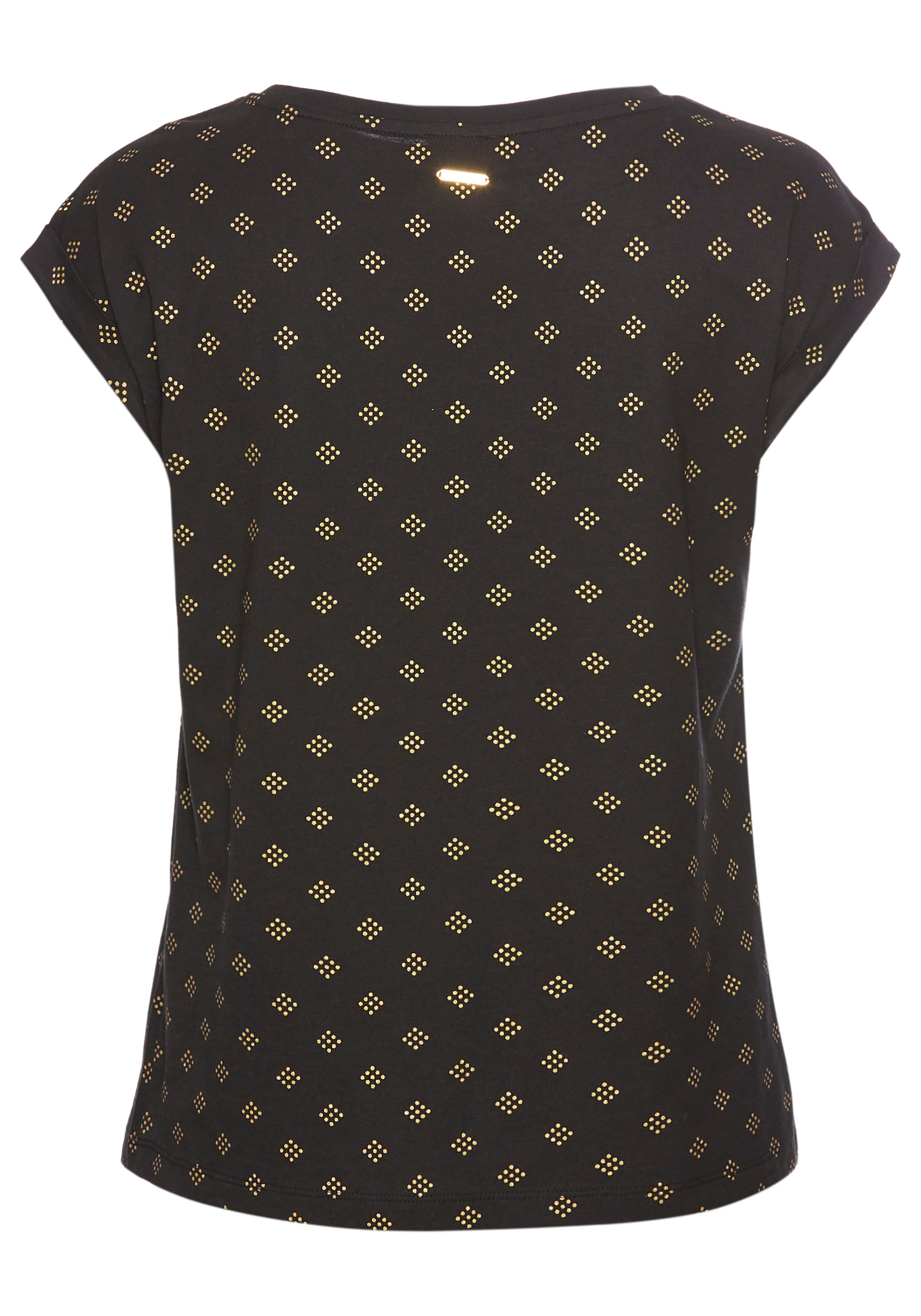 Laura Scott Rundhalsshirt mit minimalistischem Graphik-Allover-Print