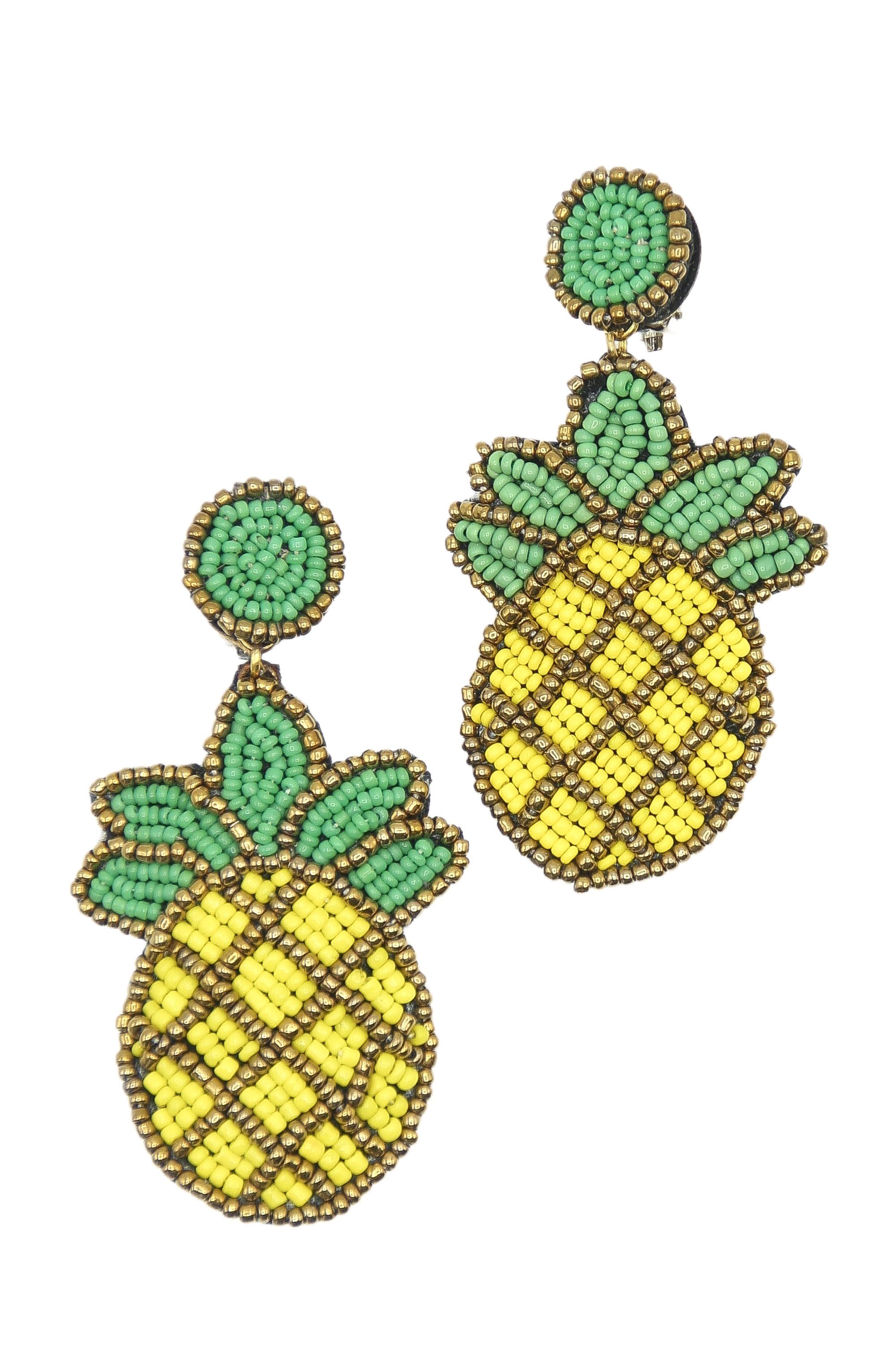 Paar Ohrclips Ananas