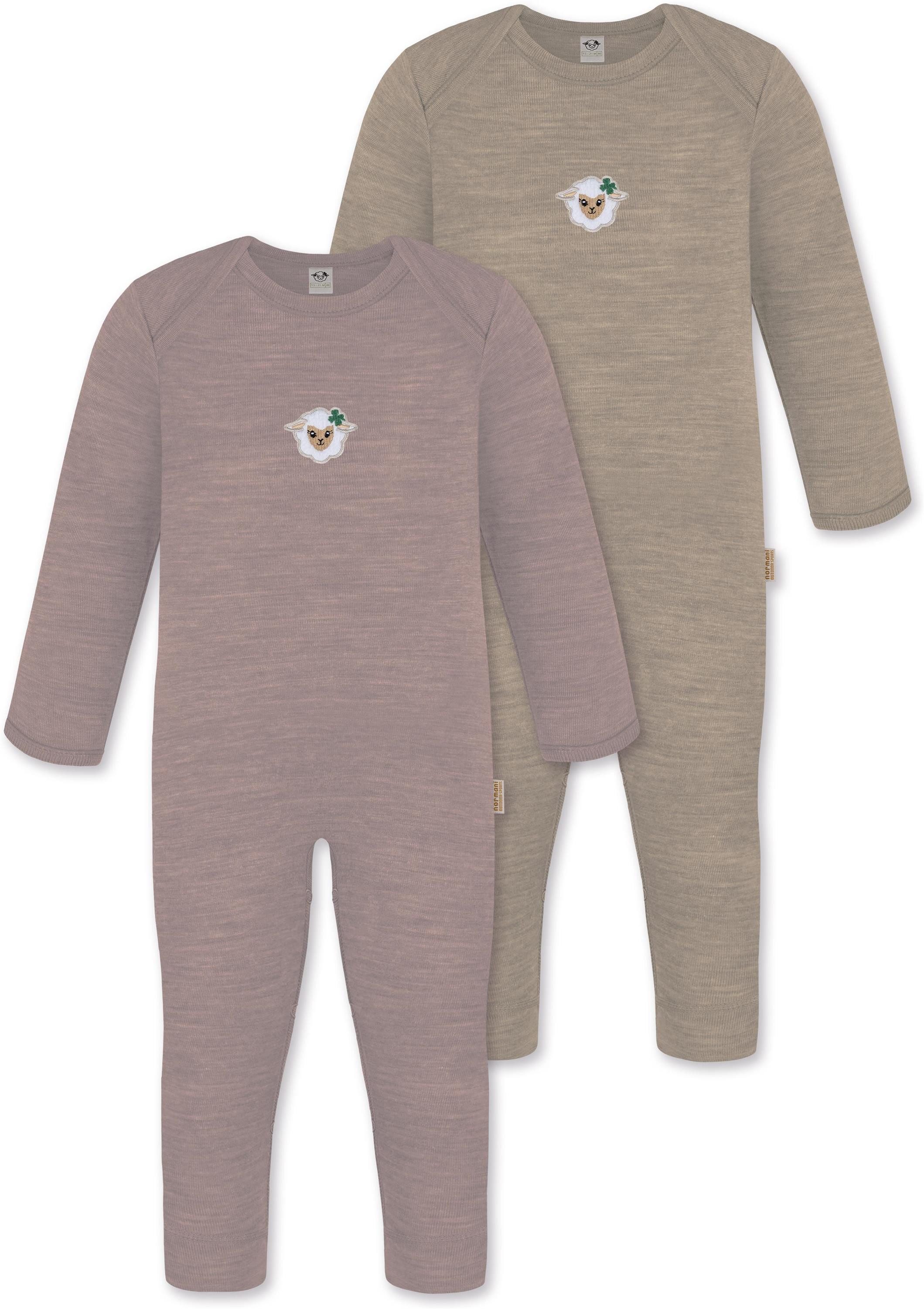 Langarmwickelbody 2er Pack Baby Merino Strampler Waverly