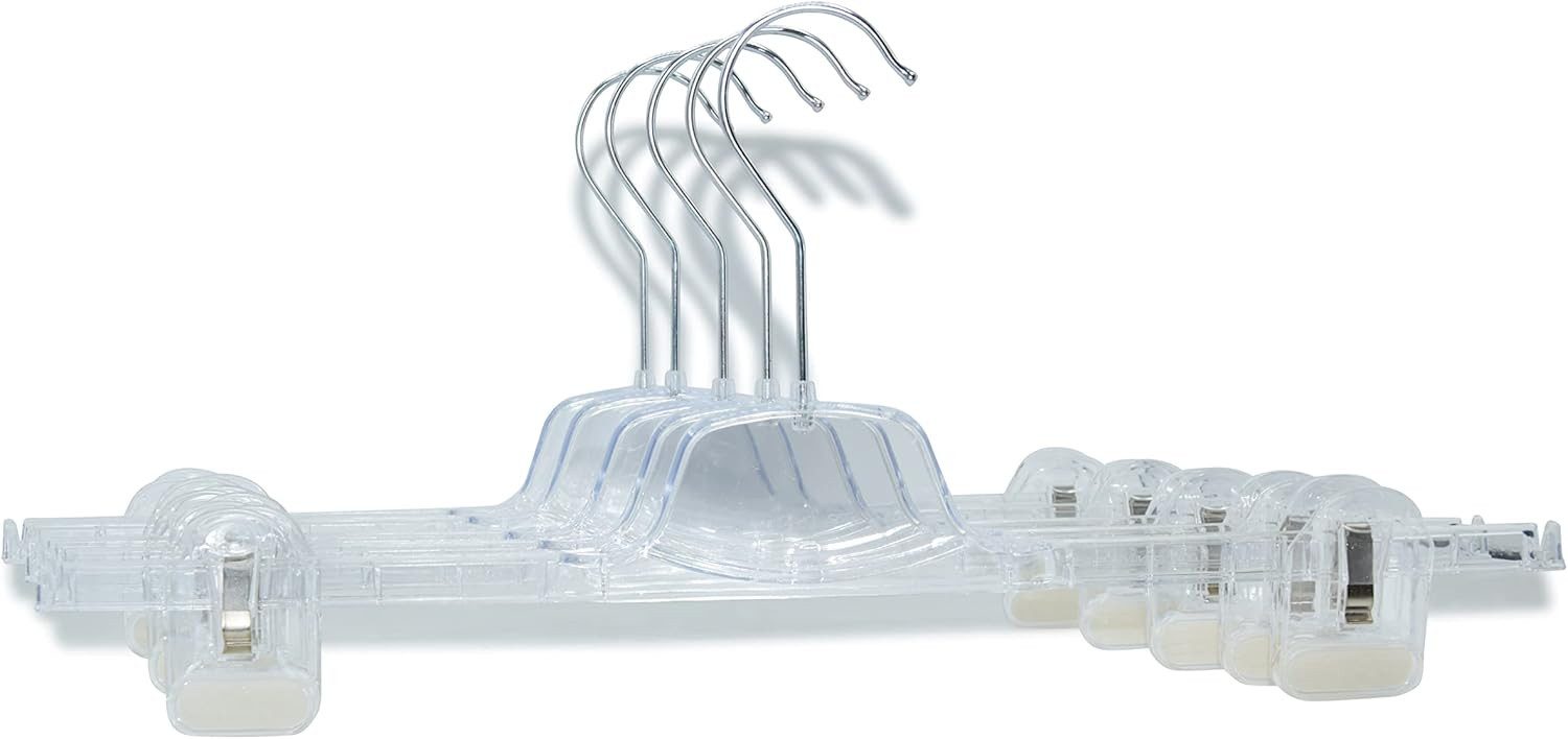 RSR Hangers Kleiderbügel Hosenbügel Rockbügel Clip Klemmbügel Transparent K günstig online kaufen