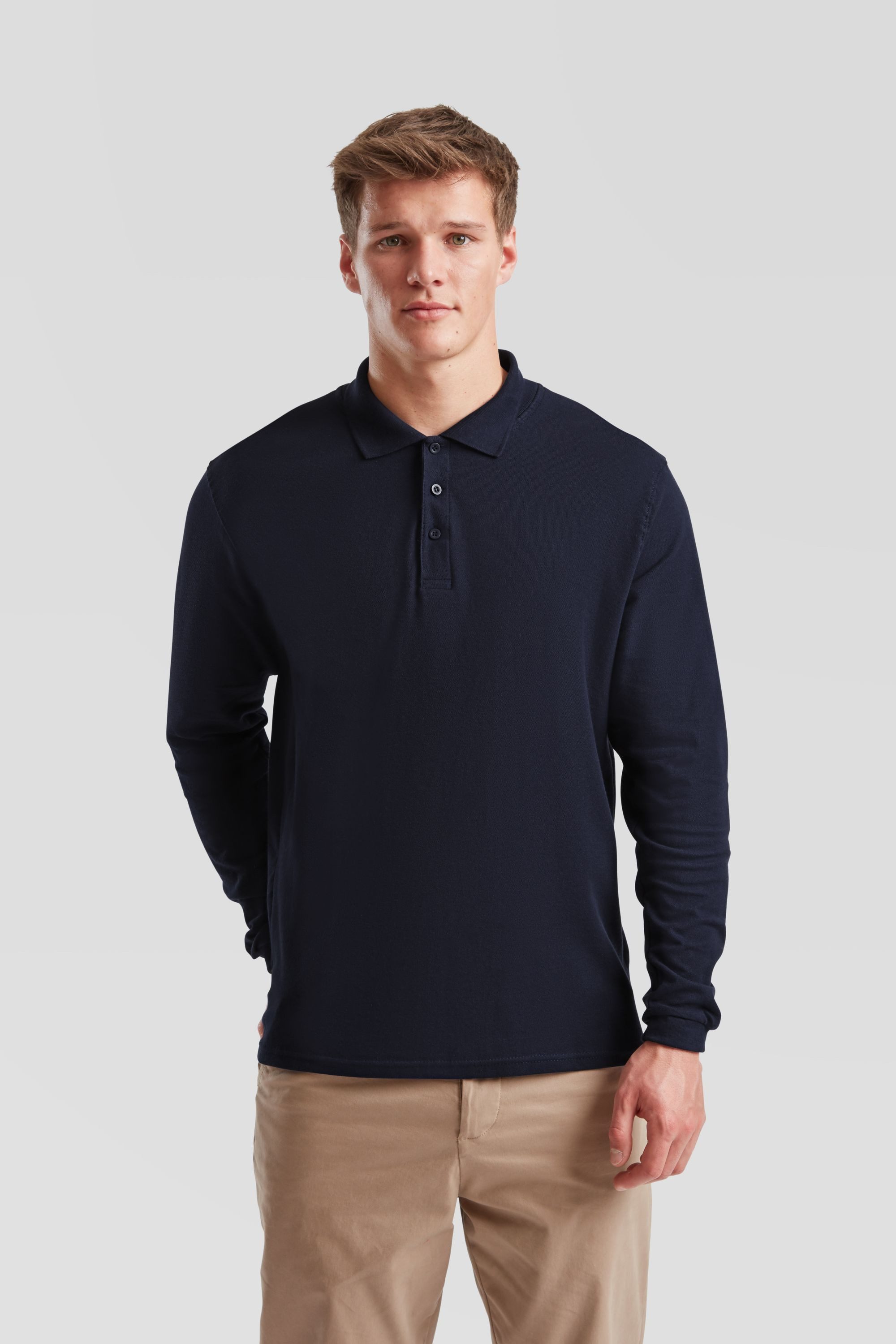 Fruit of the Loom Poloshirt Fruit of the Loom Premium Long Sleeve Polo
