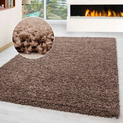 Hochflor-Teppich Teppich Shaggy Hochflorteppich Wohnzimmer Schlafzimmer Langflor, Miovani, Rechteckig, Höhe: 30 mm