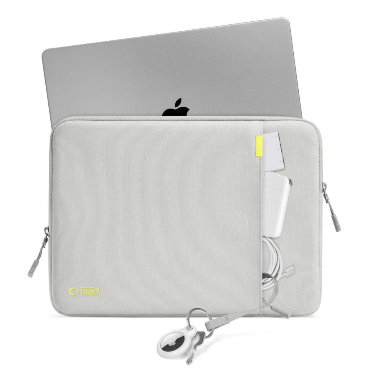 TECH PROTECT Laptoptasche Defender (Einzelartikel), Schlanke, stoßdämpfende Laptop-Tasche mit Zubehörfach