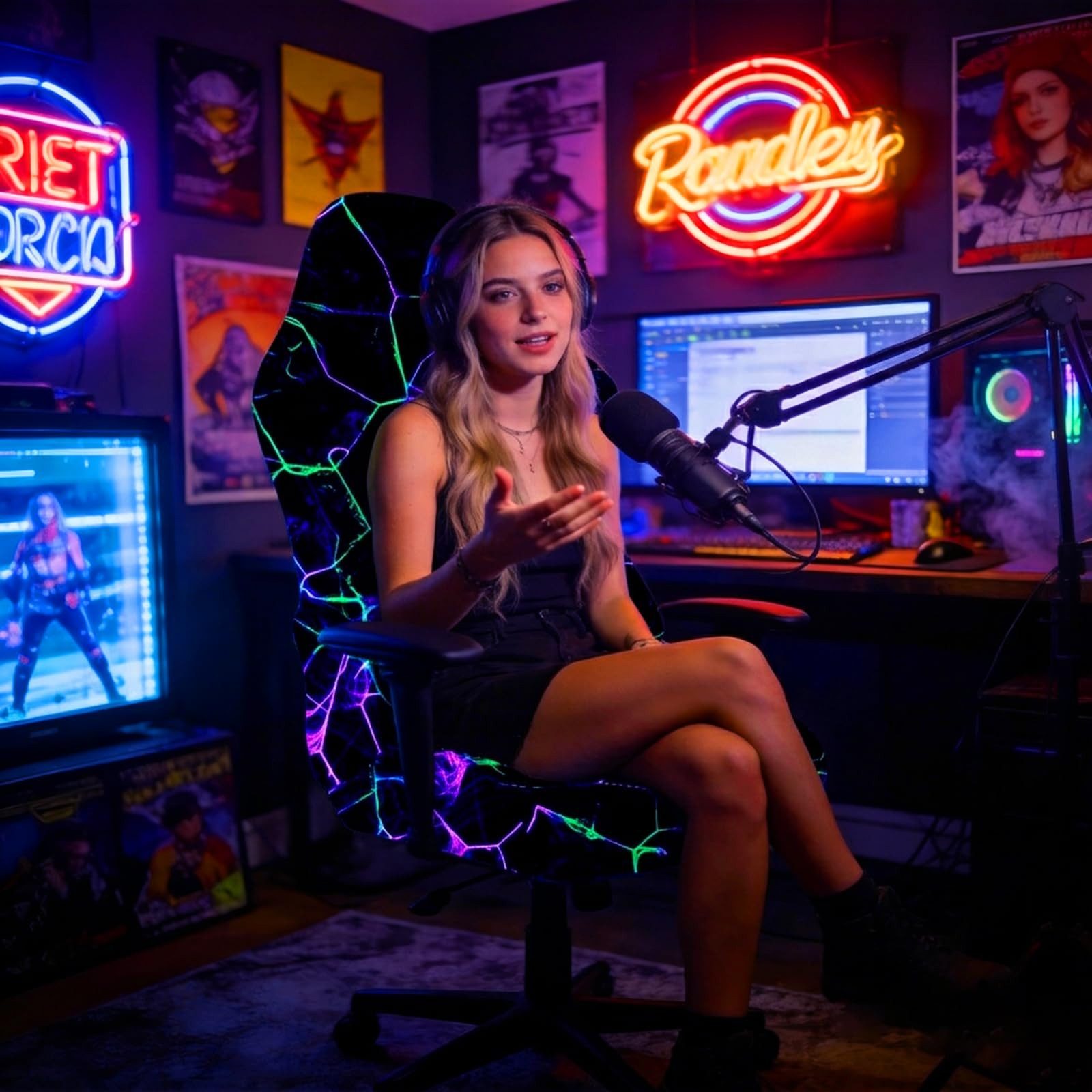 Agger Stuhlhusse Gaming Stuhlbezug Stretch – Universeller Gamingstuhl Bezug, Elastischer Bürostuhlbezug, Waschbar & Rutschfest – Bild 4 von 5
