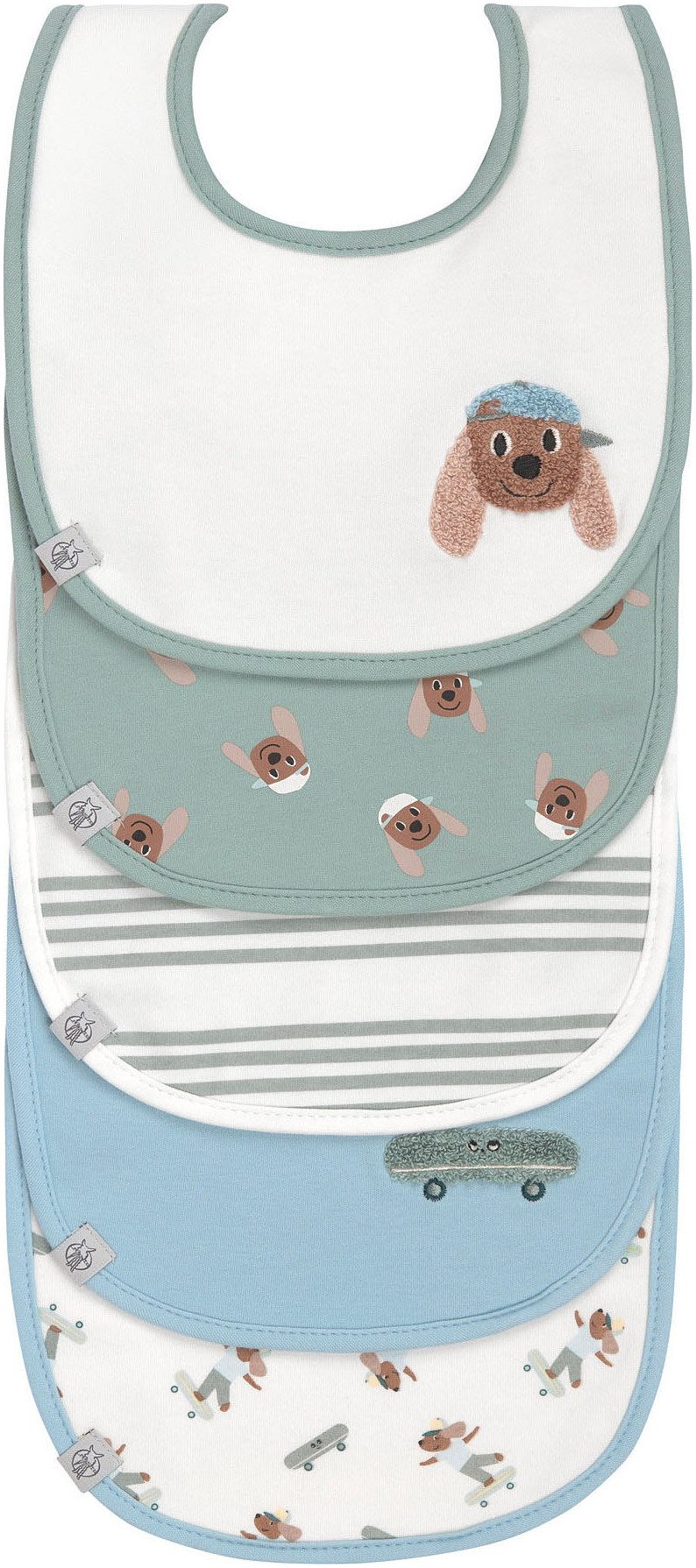 LÄSSIG Lätzchen Tiny Team Dog, (Set, 5-St)
