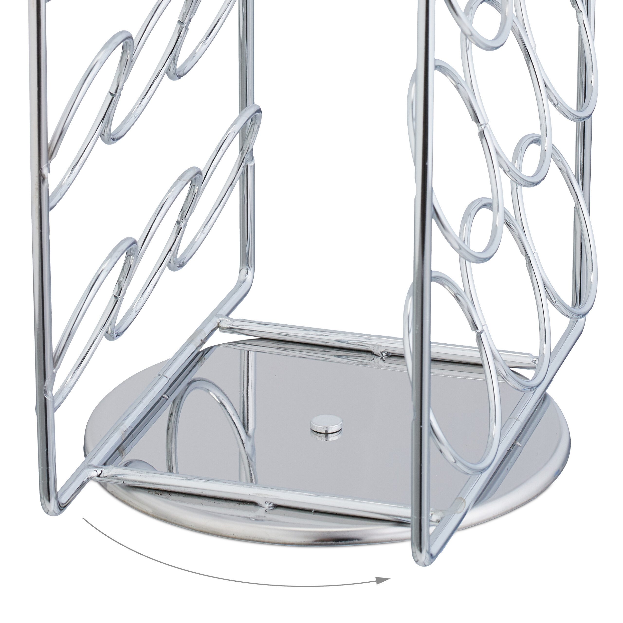 relaxdays Kapselhalter für 30 K Cups, silber