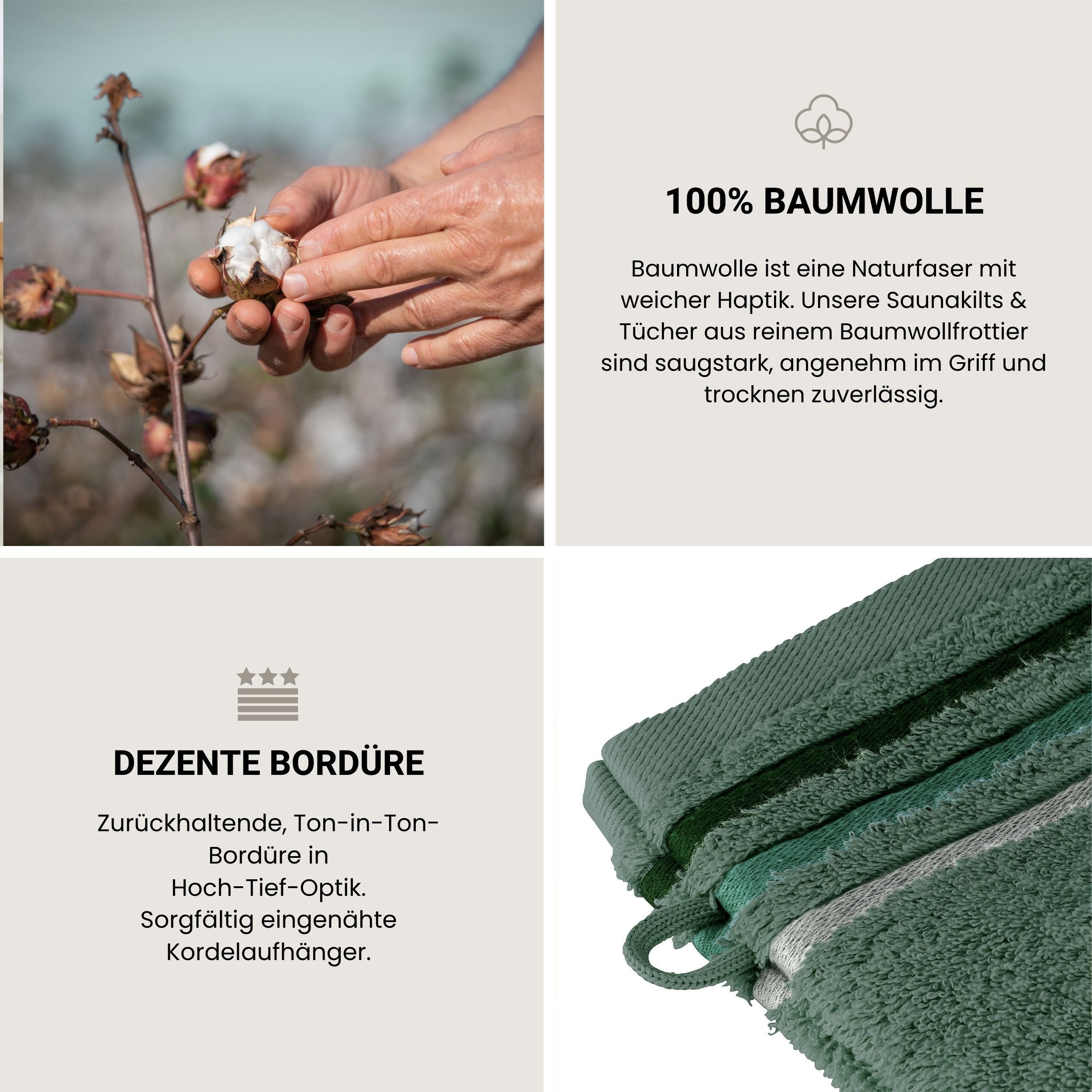 Schiesser Waschhandschuh Skyline Color aus 100 % Baumwolle mit eleganter Streifenbordüre, (5-St), OEKO-TEX® MADE IN GREEN – Bild 4 von 5