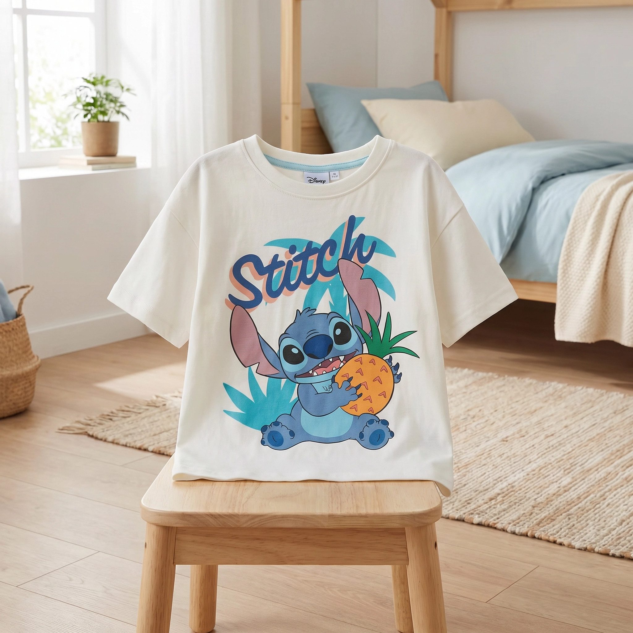 Disney Print-Shirt Disney Lilo und Stitch Kinder kurzarm T-Shirt 100% Baumrolle Gr. 98 bis 128
