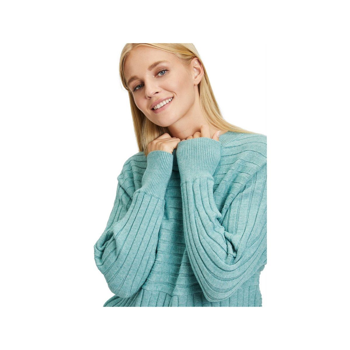 (1-tlg) Tur Longpullover türkis Middle Betty Barclay