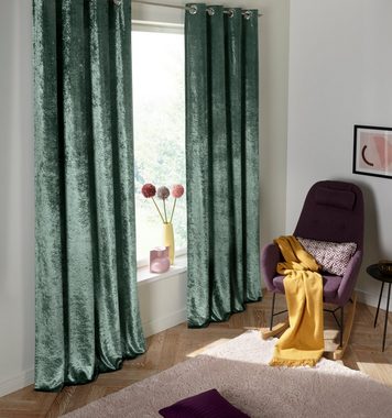 Vorhang Velvet, my home, Ösen (1 St), blickdicht, Samt Uni