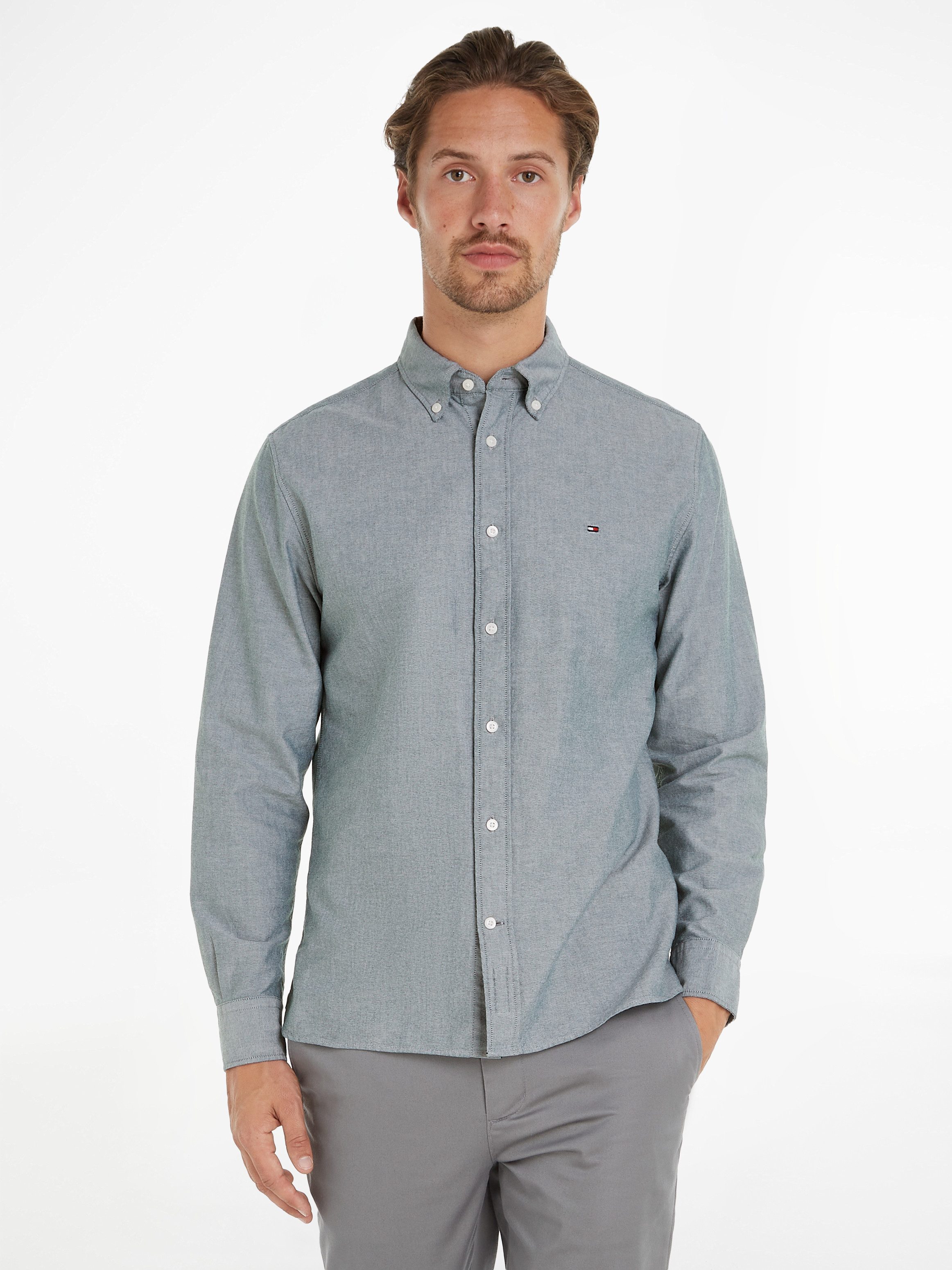 Tommy Hilfiger Langarmhemd SOLID HERITAGE OXFORD Regular Fit Regular Fit Oxford Casual