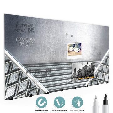 Primedeco Garderobenpaneel Magnetwand und Memoboard aus Glas Diamantenplatte