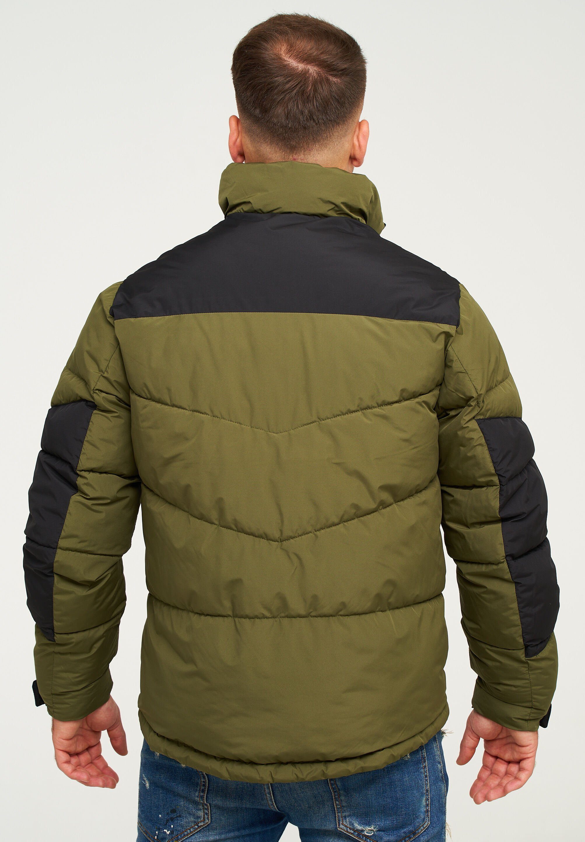Jack & Jones Winterjacke VOTIS PUFFER Steppjacke mit Stehkragen und Taschen Wintermantel