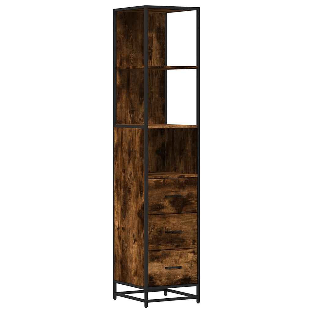 vidaXL Badezimmer-Set Badschrank Räuchereiche 35x37,5x166 cm günstig online kaufen